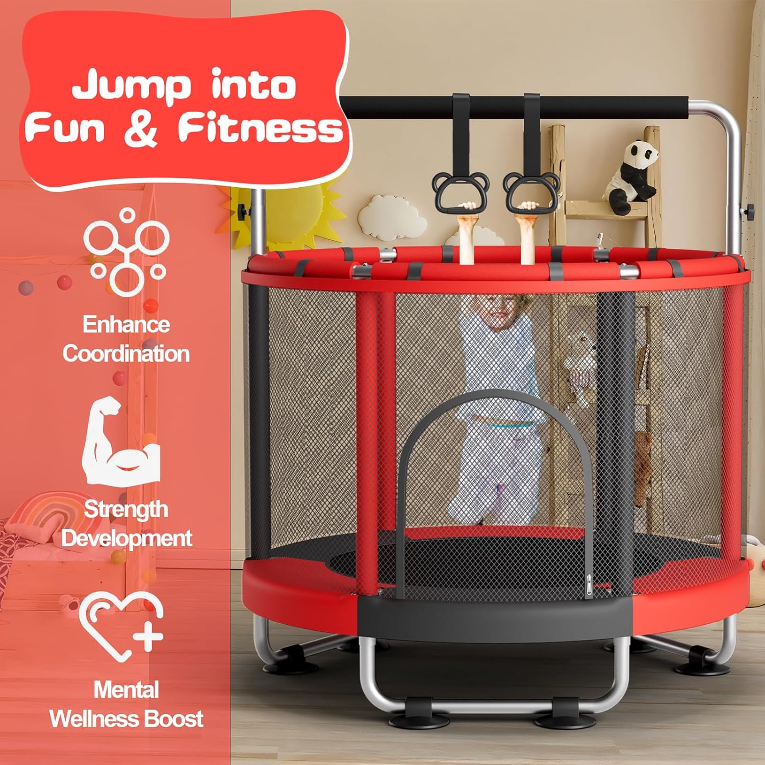 Detalle de ZCMHAXJ 55" Trampoline 440lb Capacity for Kids 🤸