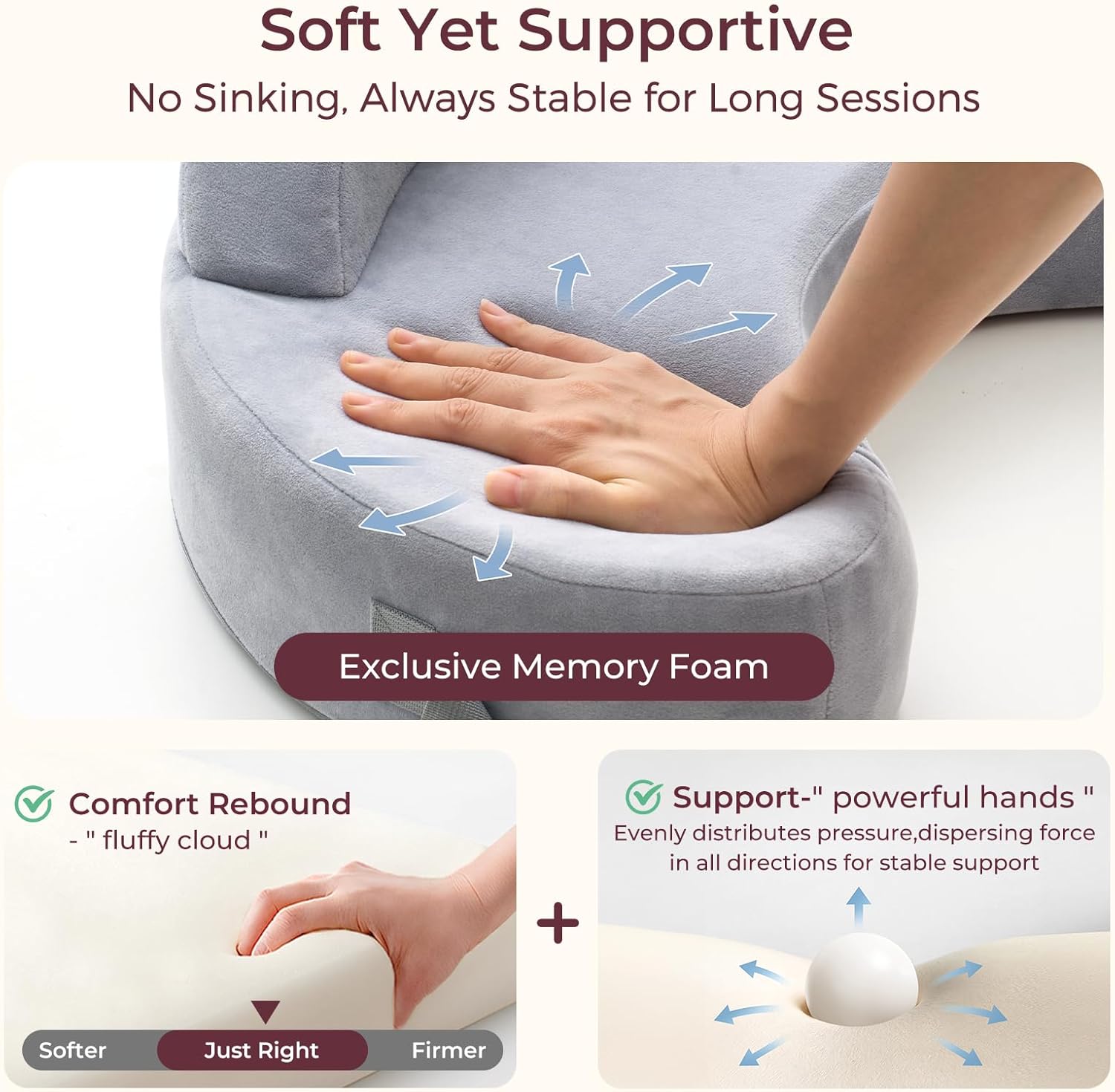 Thumbnail 4 de Momcozy Memory Foam Nursing Pillow: Ergonomic Support with Safety Fence for Confident Feeding