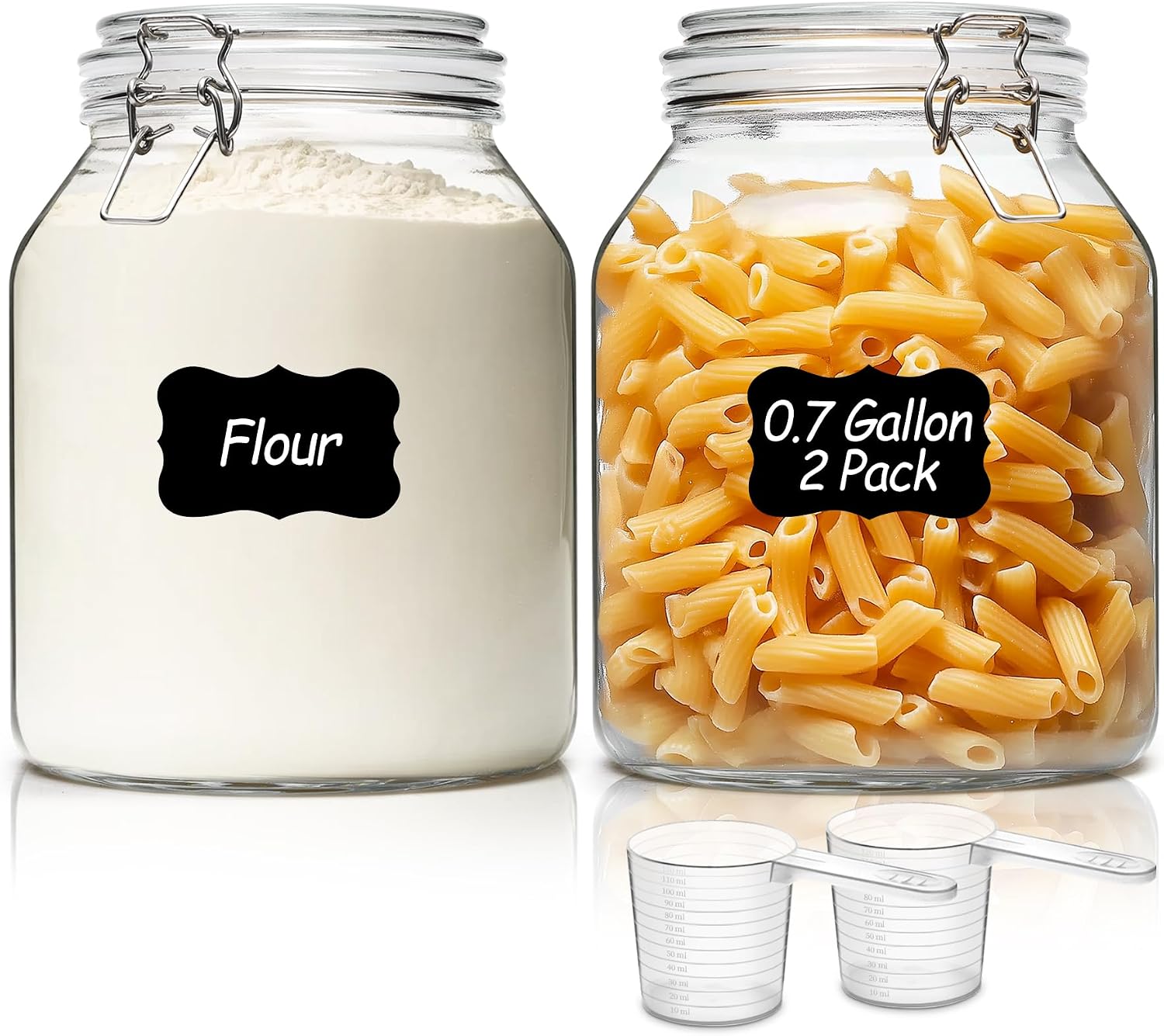 Detalle de ComSaf Glass Mason Jars 0.7 Gallon 🥫