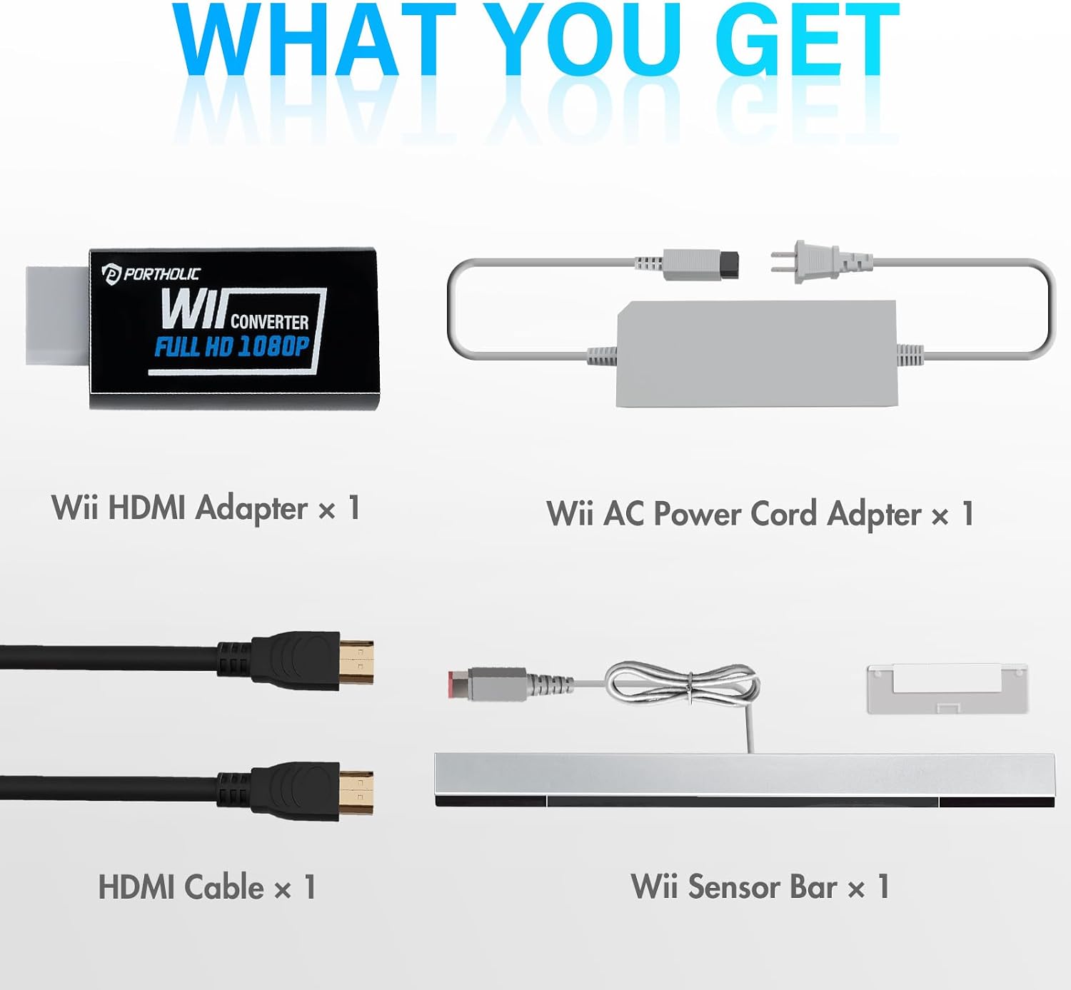 Detalle 2 de 4-in-1 Wii Kabel-Set Netzteil AC Wii HDMI