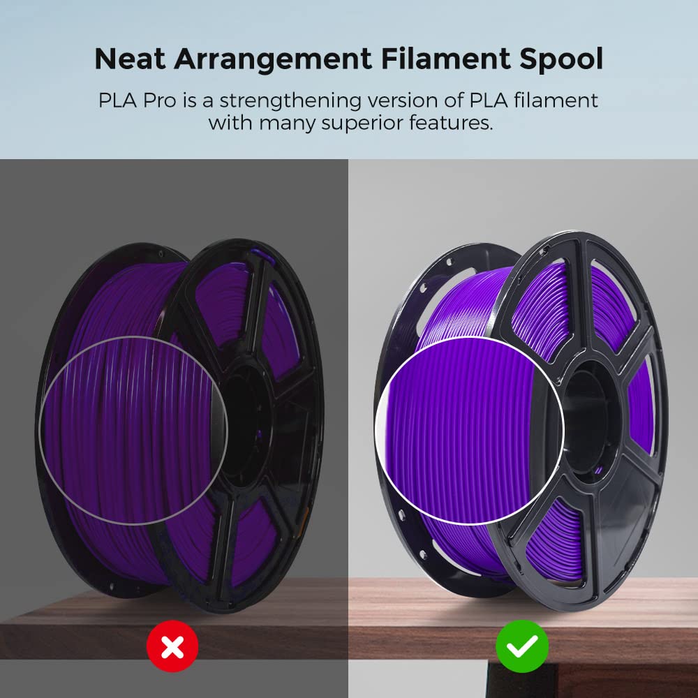Detalle 2 de FLASHFORGE PLA PRO Morado 🌈 Carrete 2.2 lbs, Alta precisión