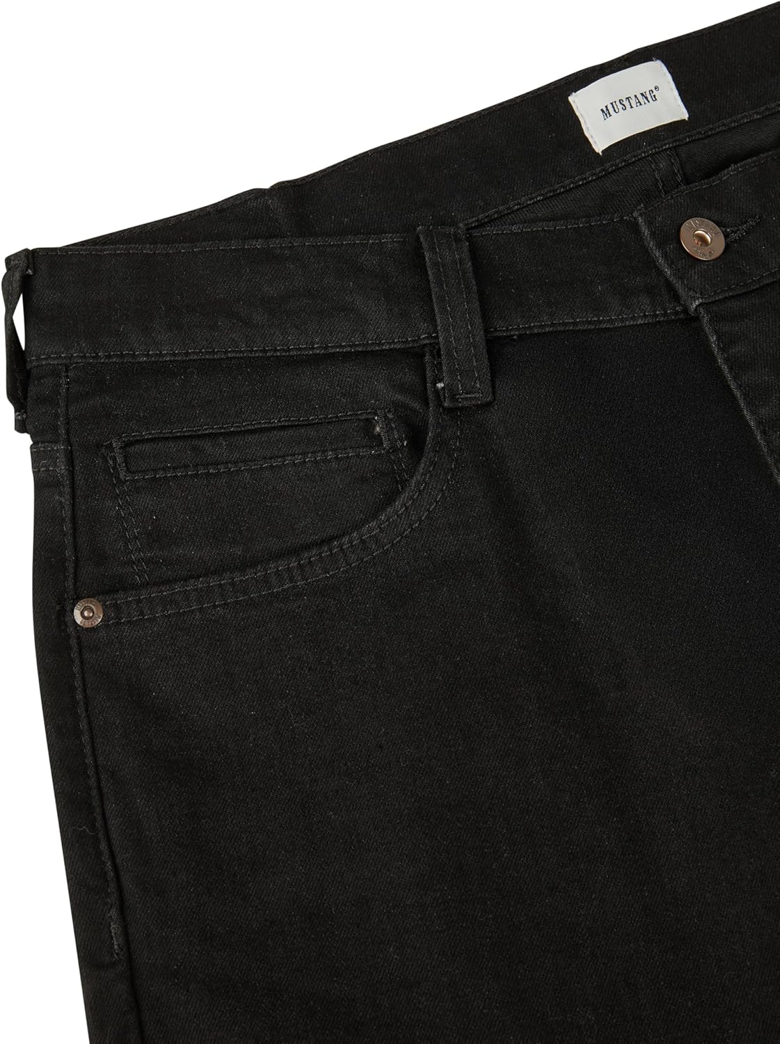 Detalle de Mustang Herren Stretch-Jeans „Oregon“ Bootcut in Schwarz oder Blau (Gr. 30–44)