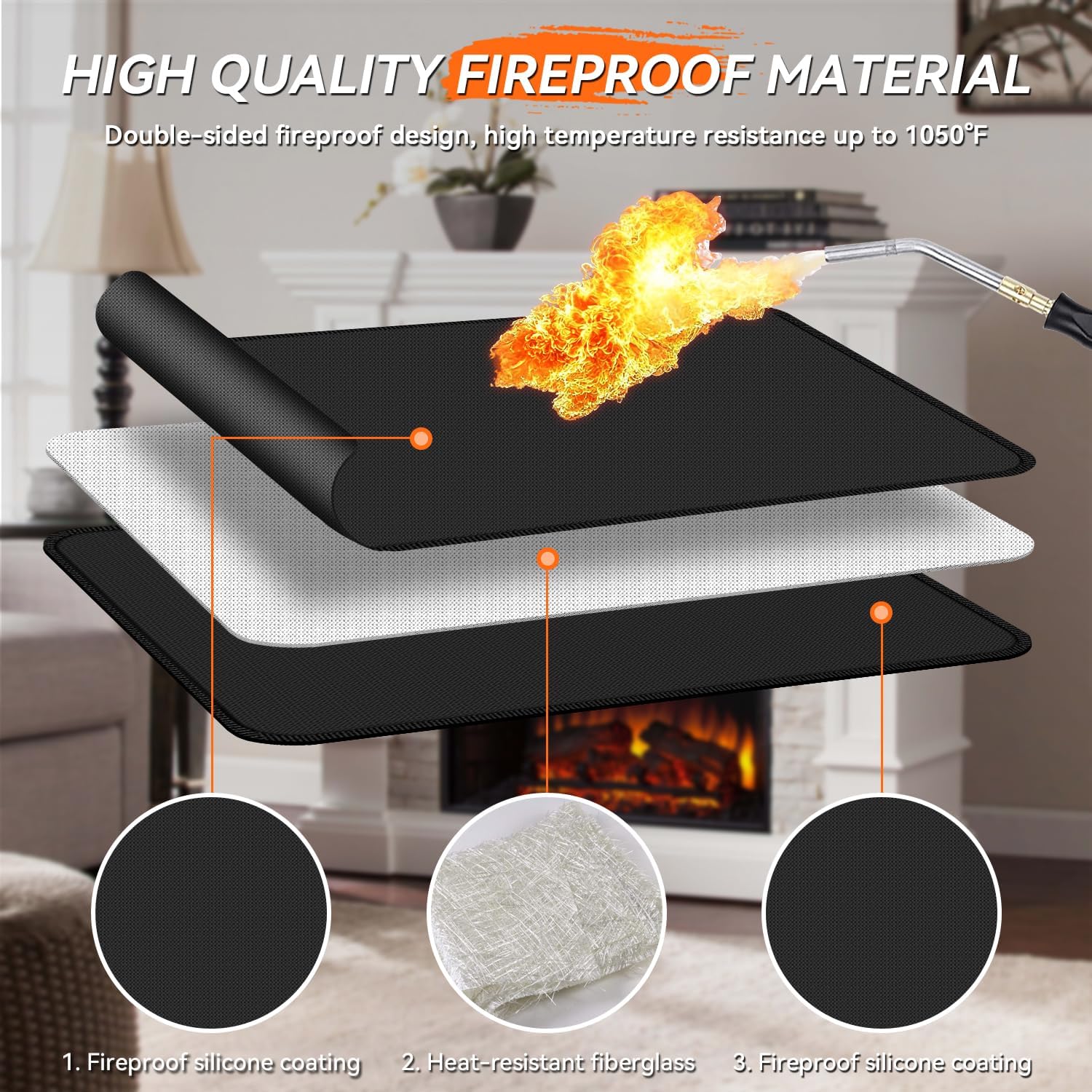 Thumbnail 3 de Rumlick Fireplace Mat 25 x 39 in.