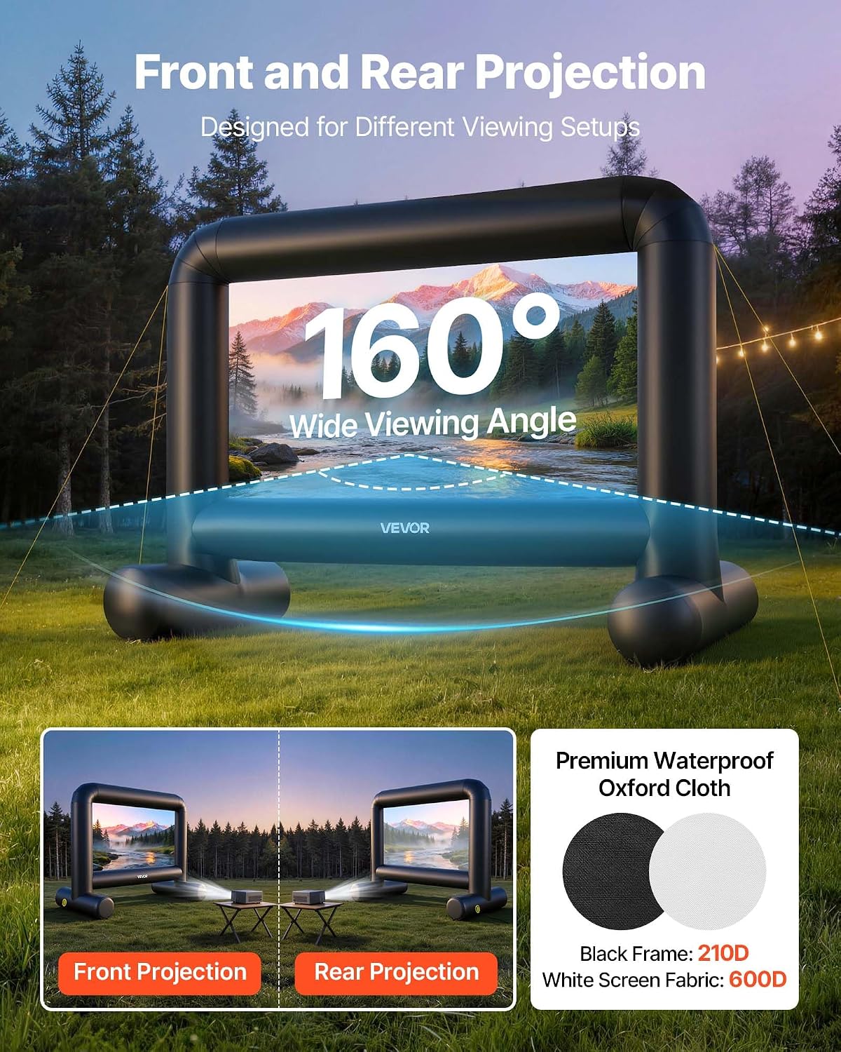Thumbnail 3 de VEVOR 14 ft Inflatable Movie Screen for Outdoor Projection
