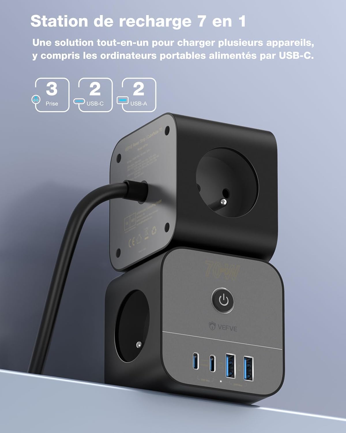 Detalle de VEFVE CubePulse70 Chargeur 70W