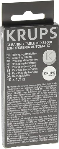 Detalle de Krups XS3000 Reinigungstabletten – Hygienische Komplettreinigung für Krups Kaffeevollautomaten (10 Stück)