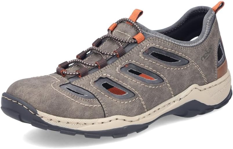 Detalle 2 de Rieker Herren Slip-On Sneaker 08065 – zeitloses Trekkingdesign, bequem und unkompliziert