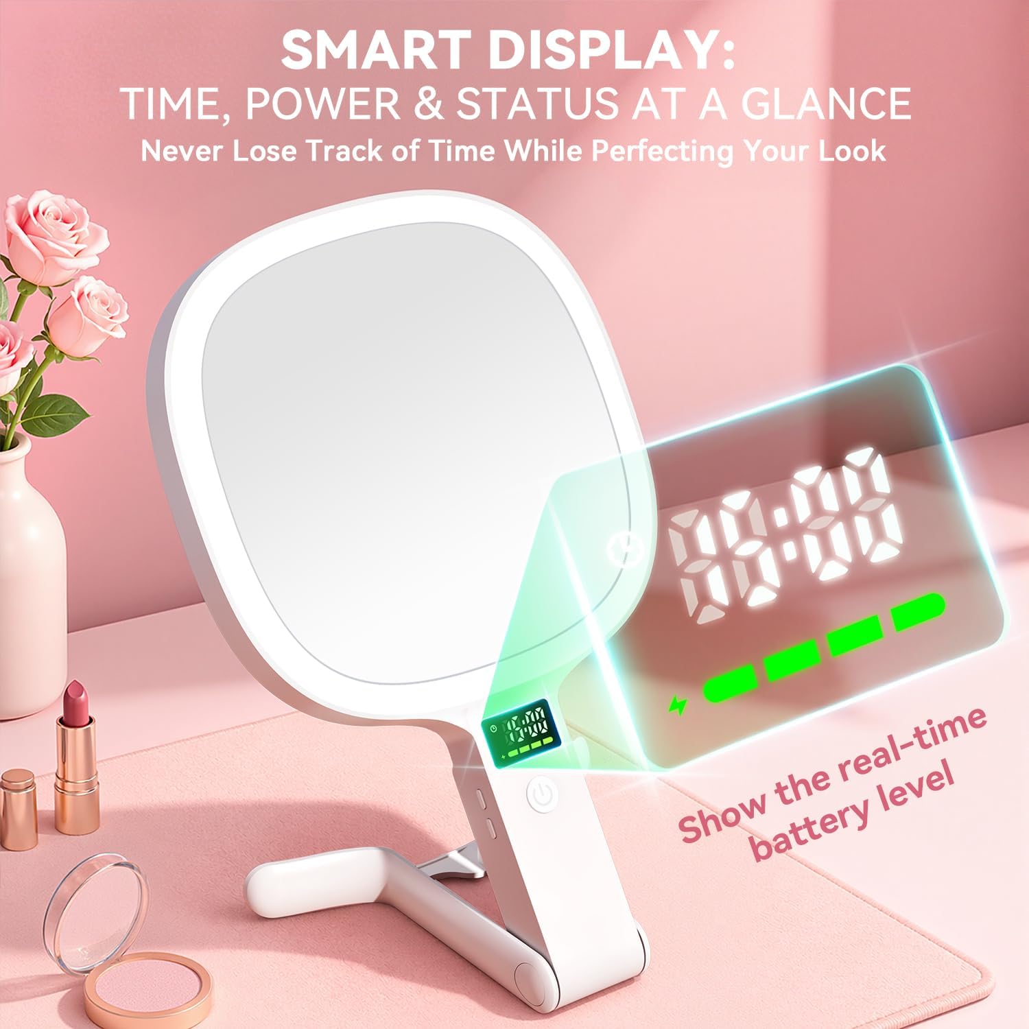Thumbnail 4 de Auxmir 1X/30X Lighted Makeup Mirror with LED Display and 3 Light Modes