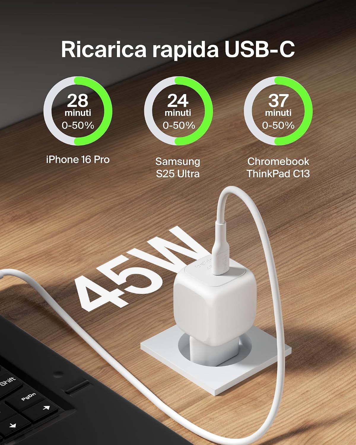 Thumbnail 1 de Belkin Caricatore da parete 45 W