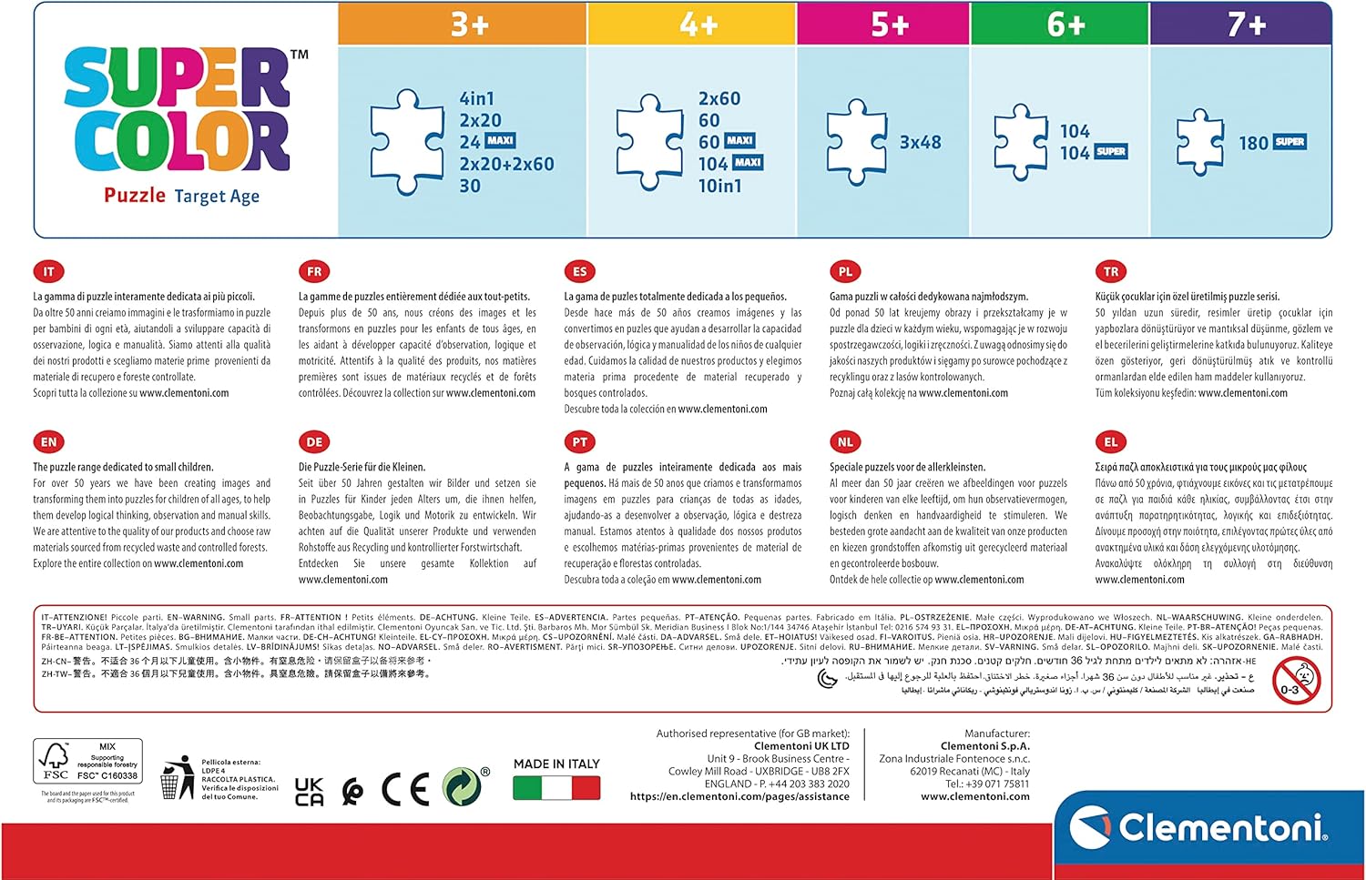 Thumbnail 2 de Clementoni Supercolor Puzzle Disney Frozen 60 pezzi (26474) per bambini da 4 anni, 62x42 cm, Made in Italy