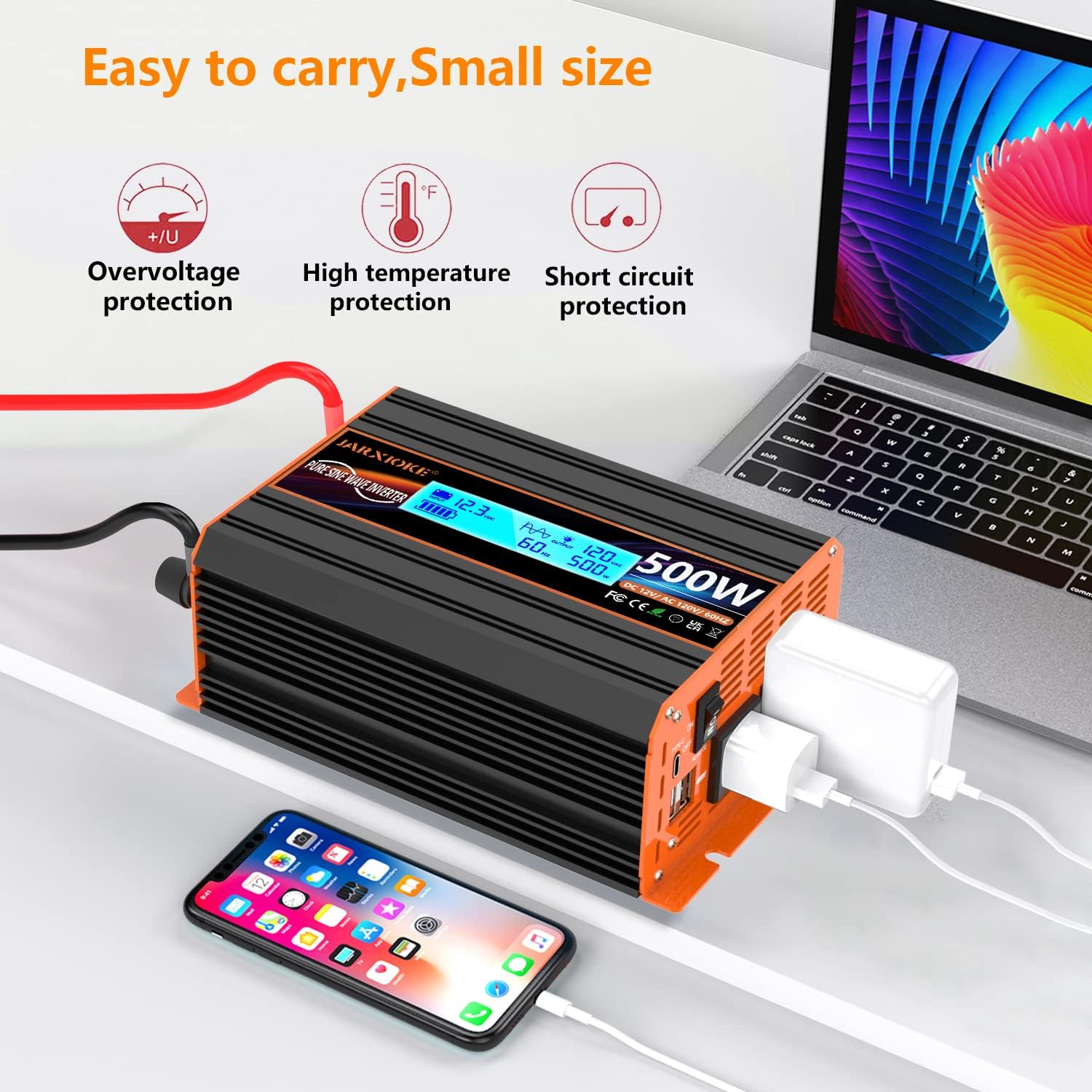 Detalle 2 de JARXIOKE 500W Pure Sine Wave Inverter