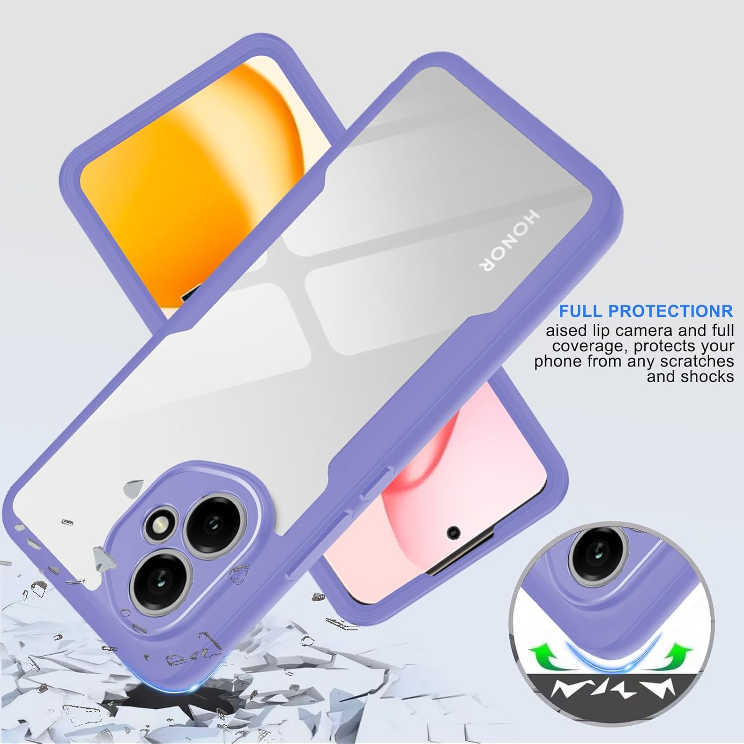 Thumbnail 4 de WeiCase Hülle für Honor 400 5G – Transparente 360° Schutzhülle mit Displayschutz