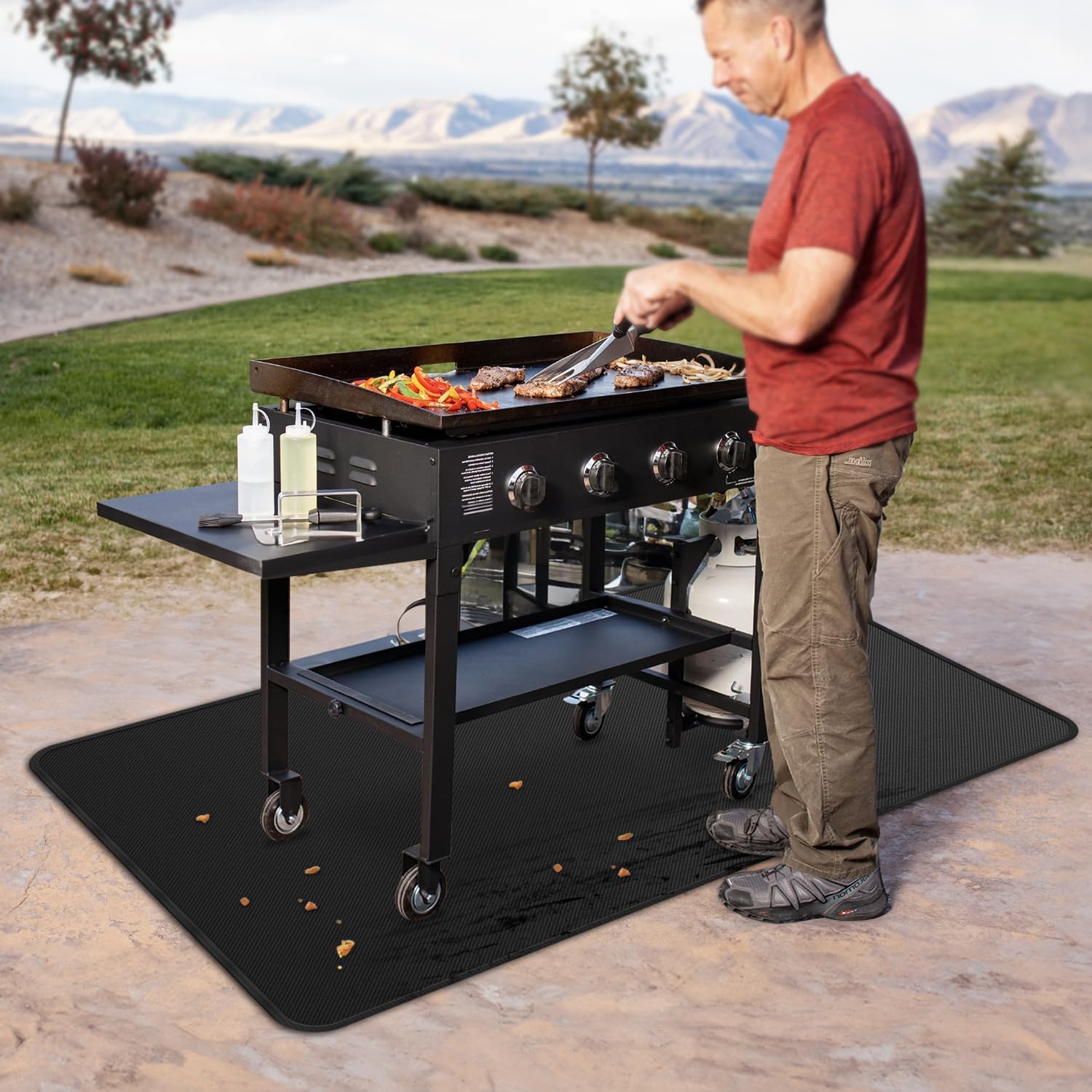 Thumbnail 6 de rumlick HDC-1153 75 x 40-Inch Grill Mat, Double-Sided Fiberglass