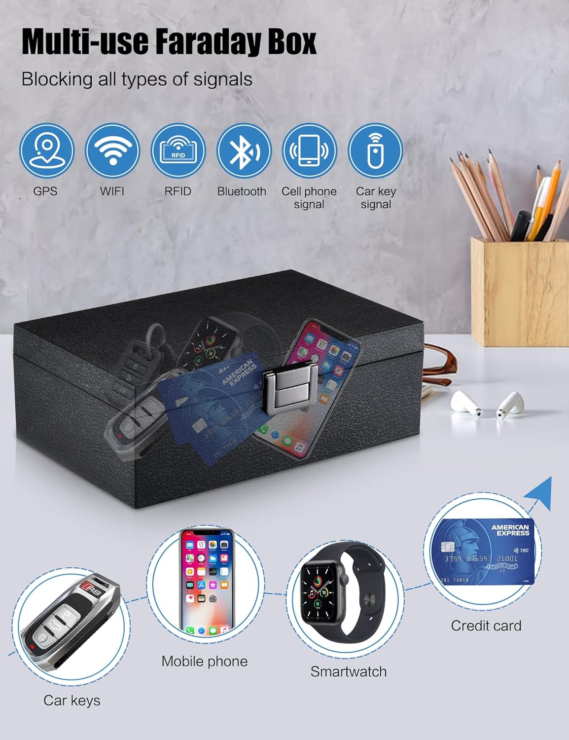 Thumbnail 2 de WHonor Faraday Box 15‑key RFID blocker