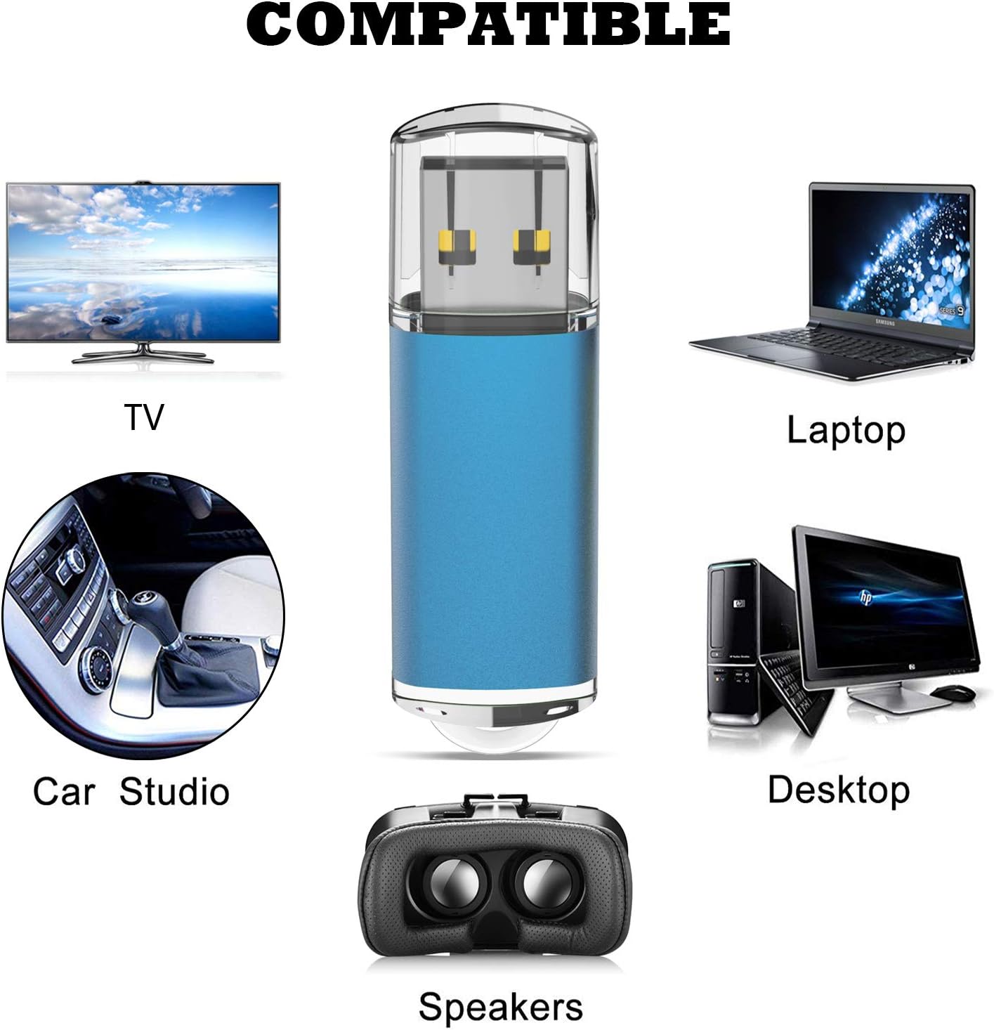 Thumbnail 6 de TOPESEL 5 Pack 2GB USB 2.0 Flash Drives