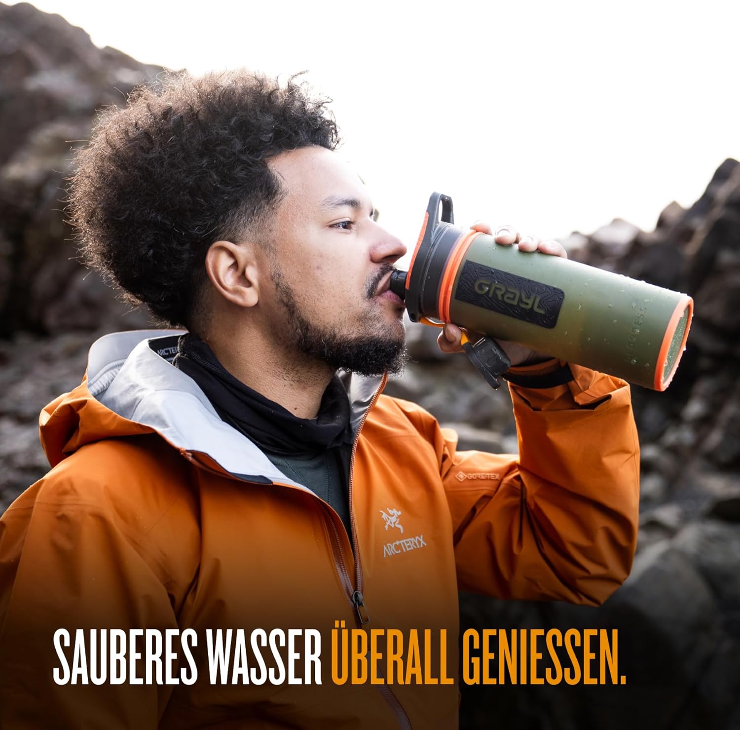 Thumbnail 4 de GRAYL GeoPress 710 ml Outdoor-Wasserfilter (Oasis Green) – Trinkwasser auf Knopfdruck für Camping & Reisen