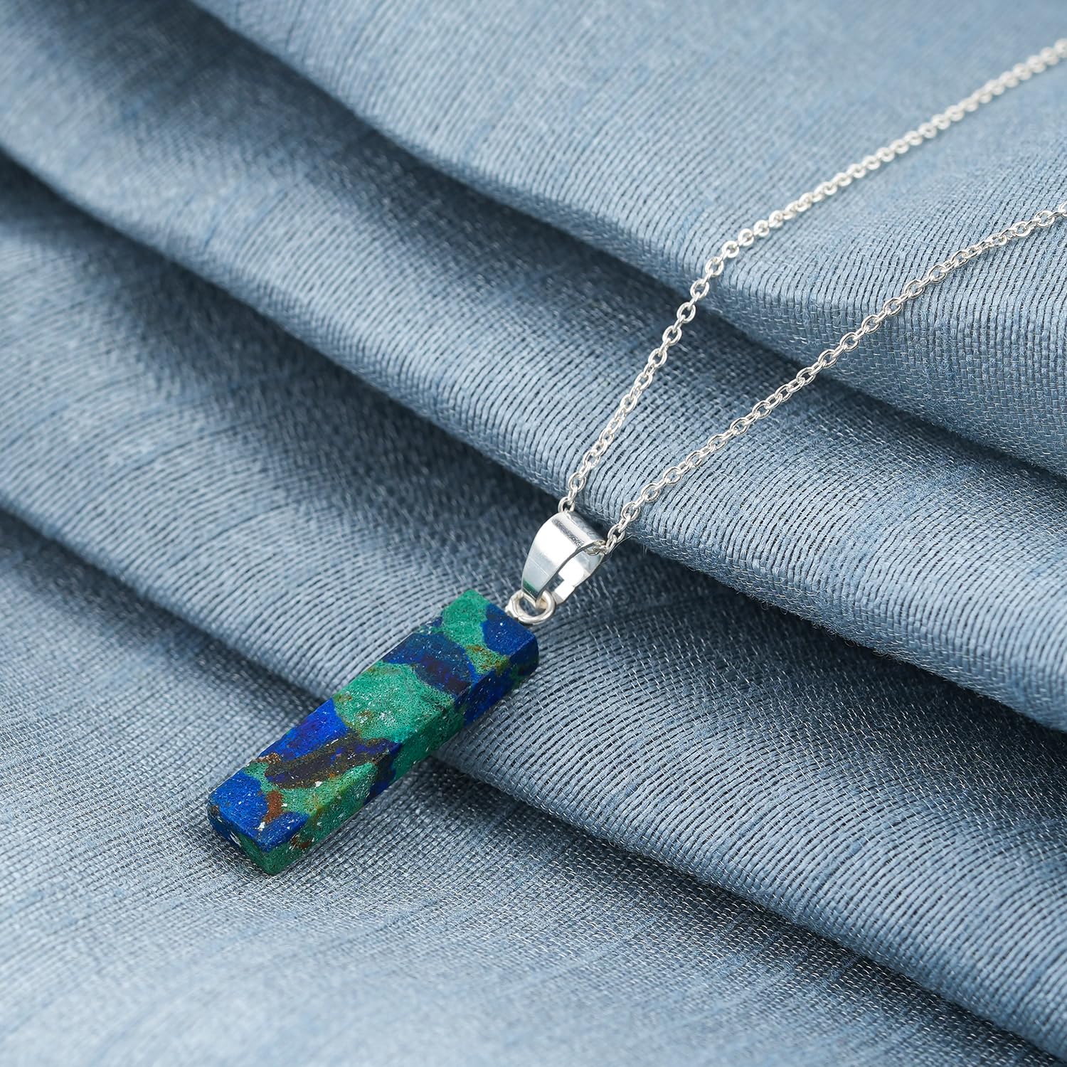 Thumbnail 1 de GEMKORA Azurite Malachite Pendant Necklace