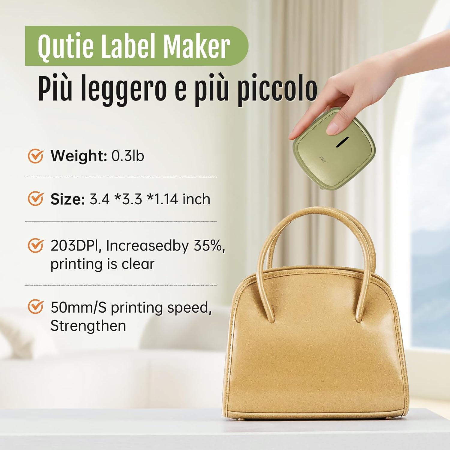 Thumbnail 5 de PRT Mini Etichettatrice Portatile: stampante termica Bluetooth per etichette in casa