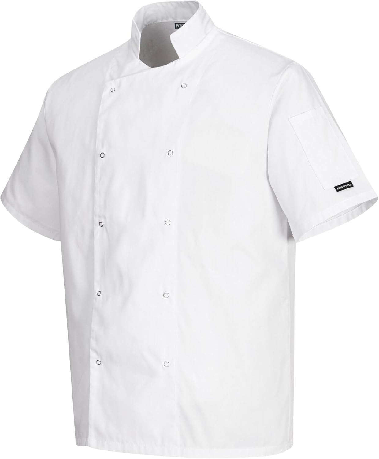 Detalle de Portwest C733 Veste de Chef Moderne Légère à Manches Courtes Cumbria