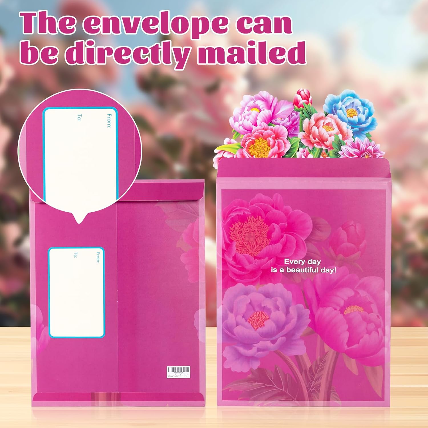 Thumbnail 3 de Airpark 3D Peony Pop Up Card: A Lasting Mothers Day Gift for Mom and More