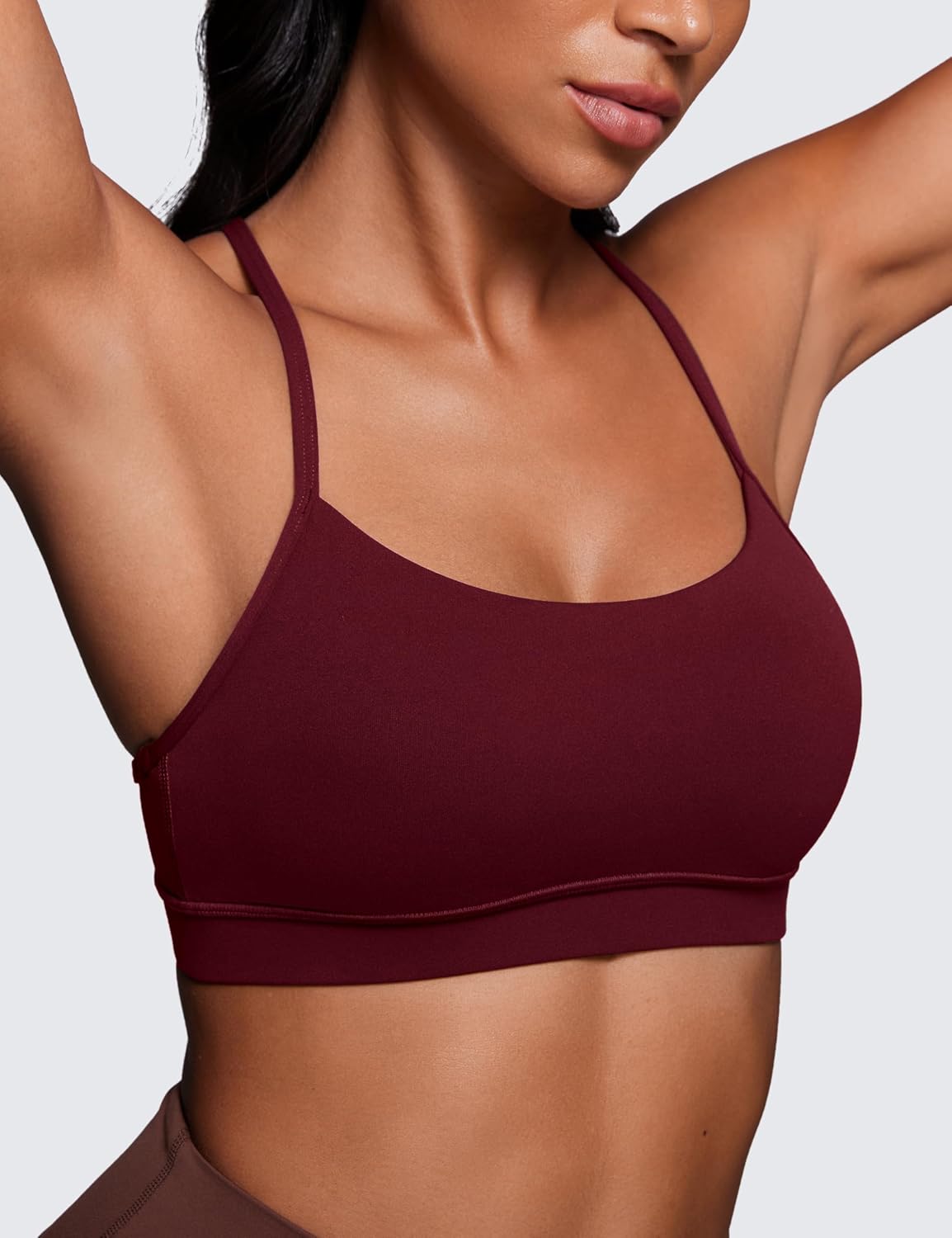 Detalle de CRZ YOGA Butterluxe reggiseno sportivo donna imbottito a basso impatto Y-back con spalline spaghetti