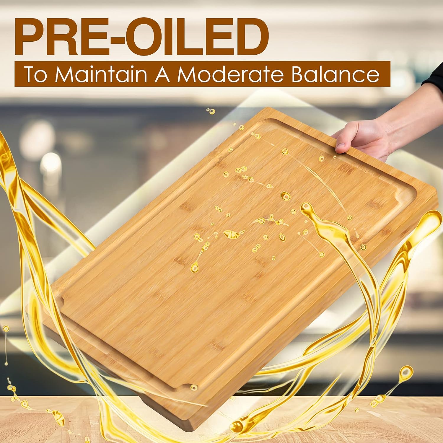 Thumbnail 4 de Empune 2XLarge Bamboo Cutting Board 20" 🍽
