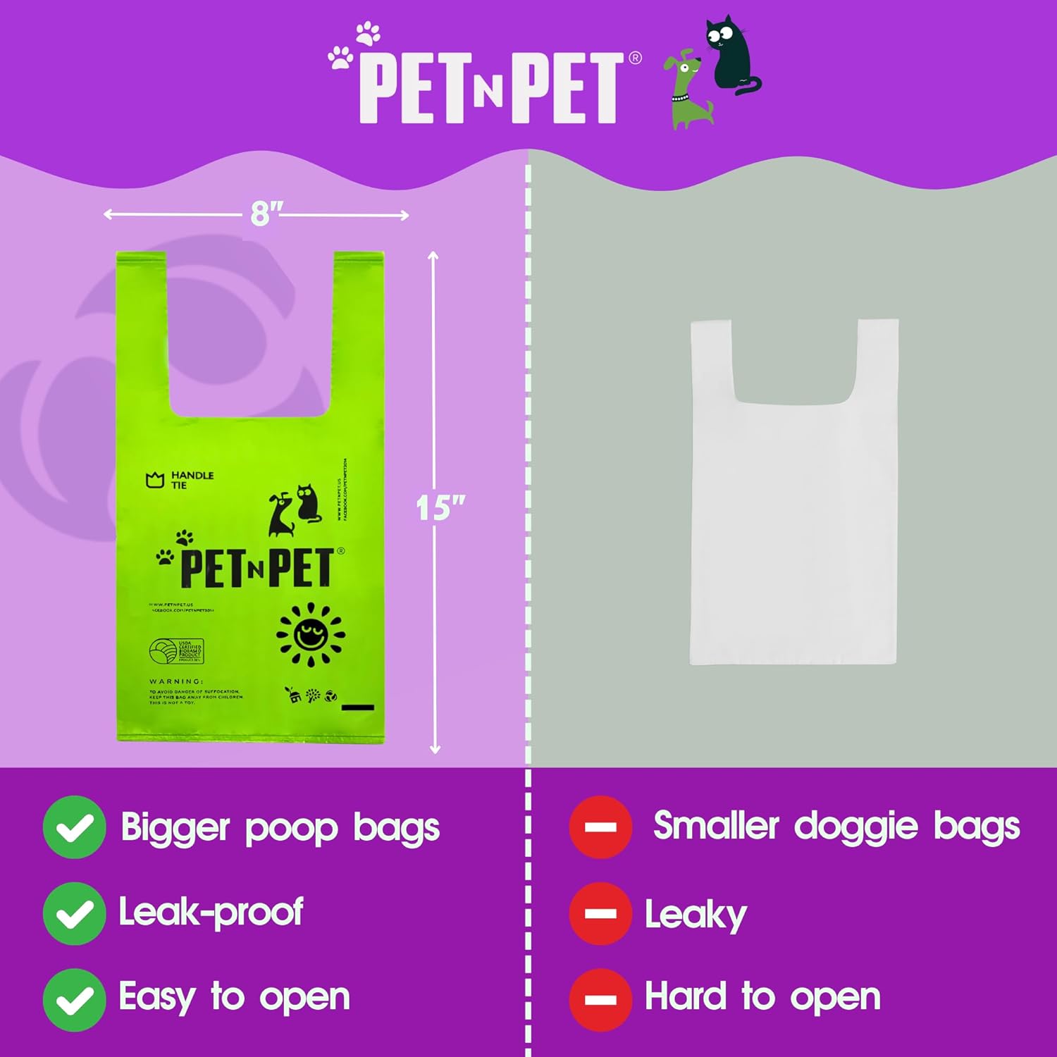 Detalle 2 de PET N PET 200 Count Poo Bags 8x15
