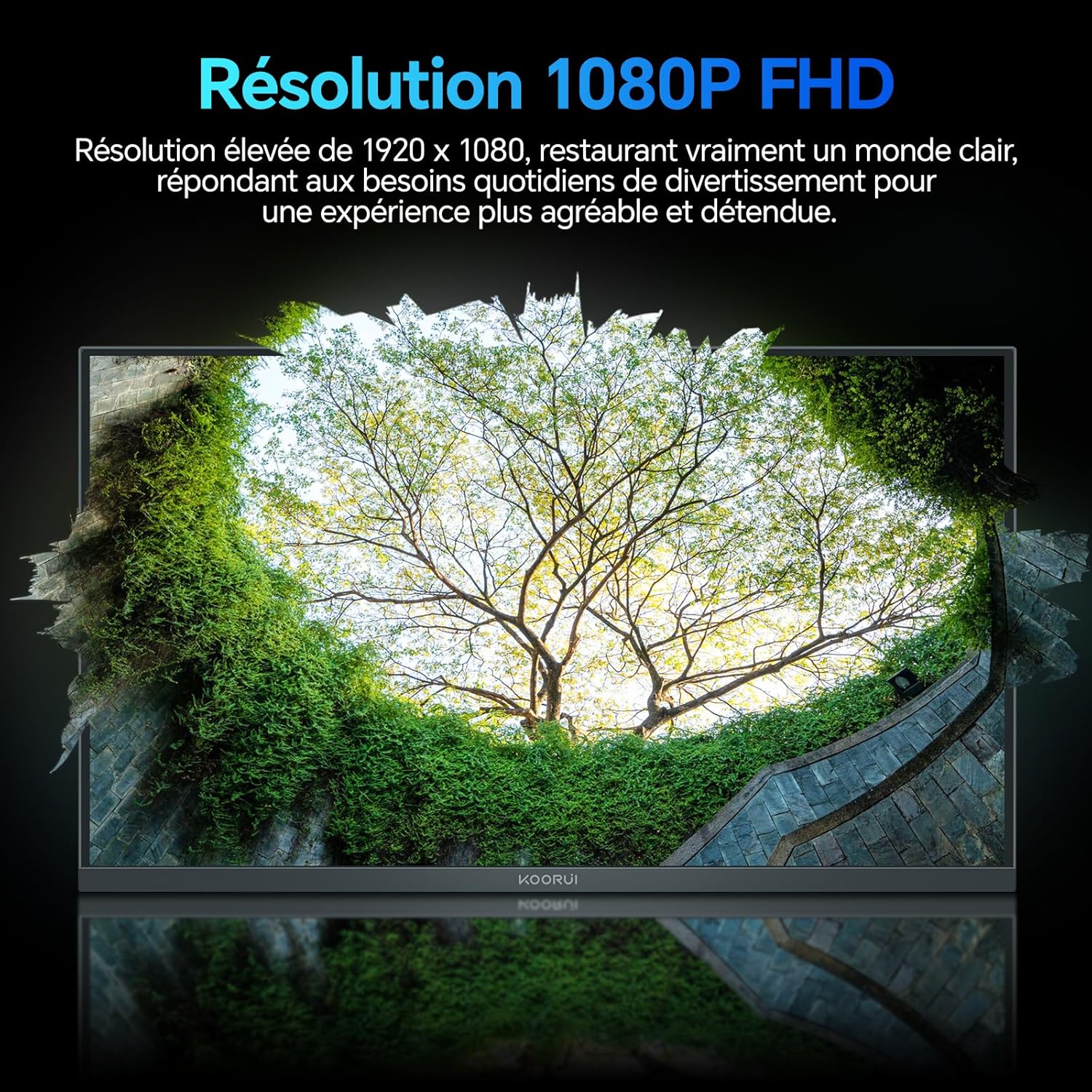 Thumbnail 2 de KOORUI E2411K : moniteur PC gamer 24 pouces Full HD 144 Hz IPS, Eye Care et Adaptive Sync