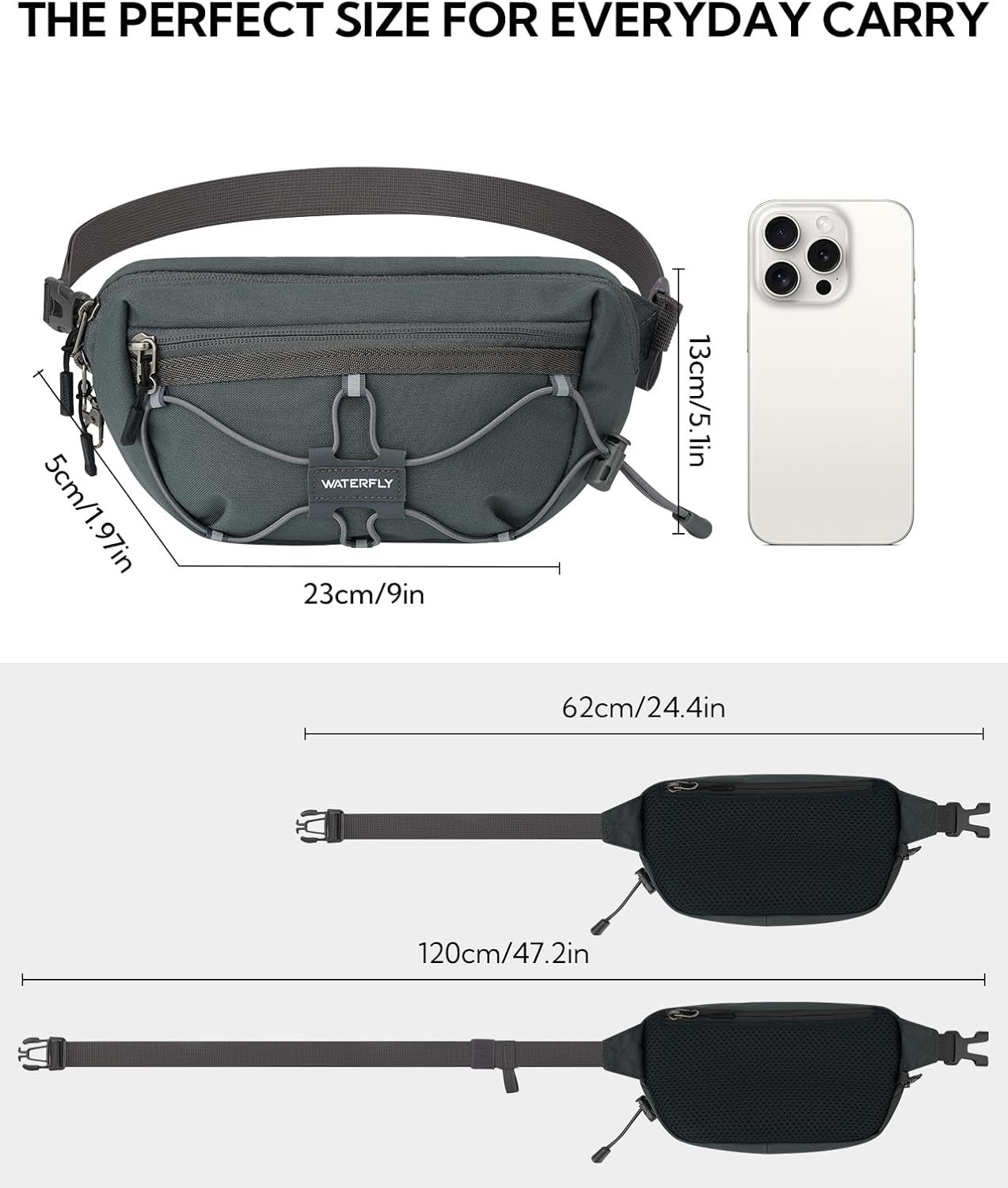 Detalle de Waterfly Bum Bag 1.5L RFID waist pack