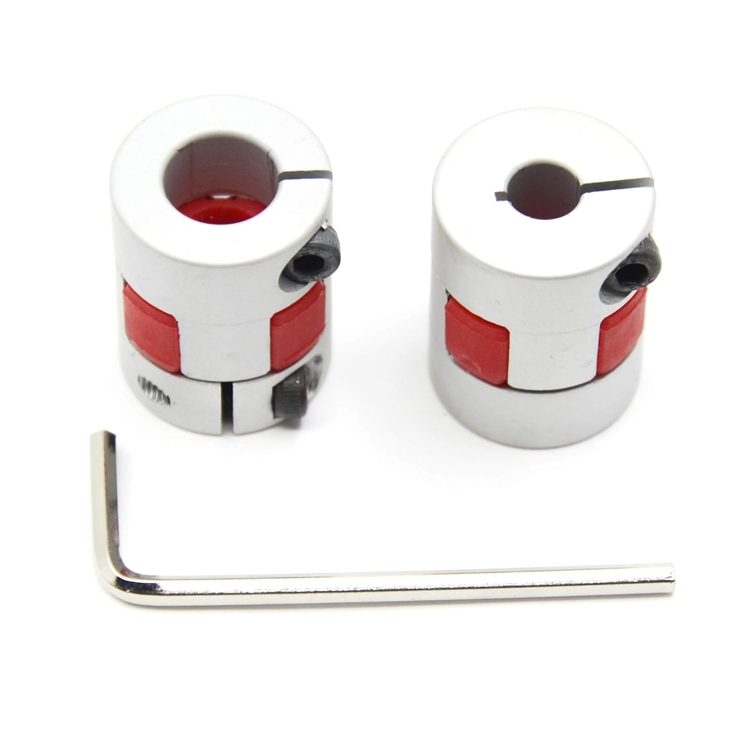 Thumbnail 6 de Befenybay 2er-Pack Flexible Pflaumenform-Wellenkupplung, 5x5 mm – Aluminium, 20 mm Ø, 25 mm Länge
