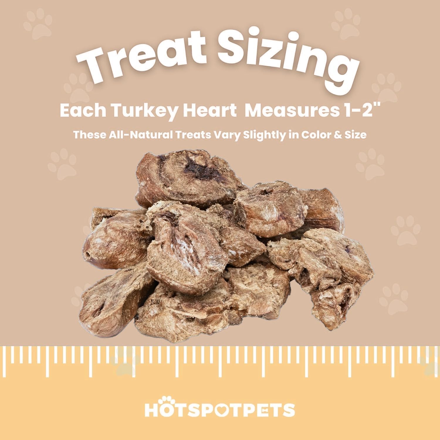 Detalle 1 de Hotspot Pets Freeze-Dried Turkey Heart Treats, 1 lb