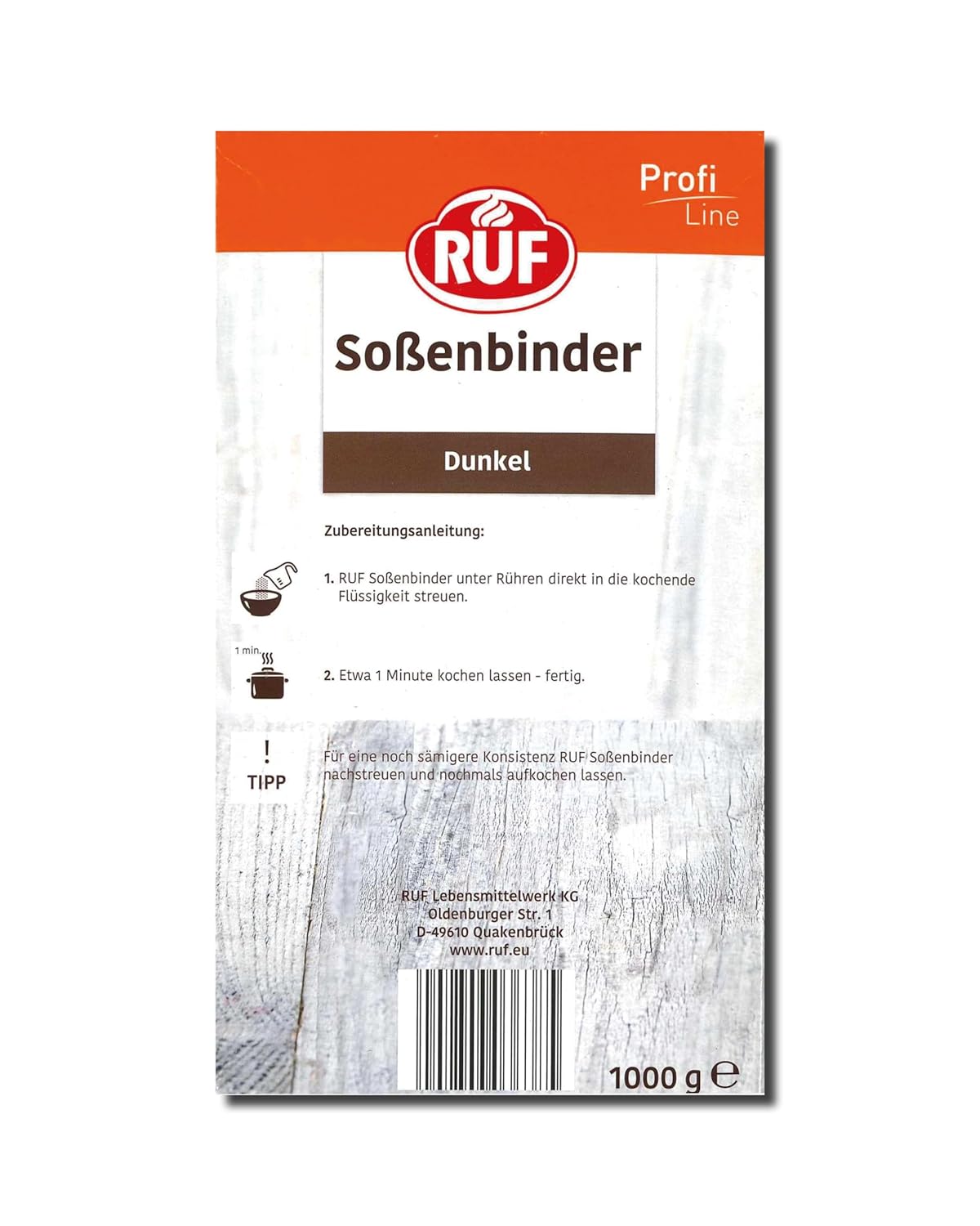Thumbnail 2 de RUF Soßen-Binder dunkel – zum Andicken dunkler Soßen ohne Anrühren & ohne Klümpchen (1 x 1000 g)