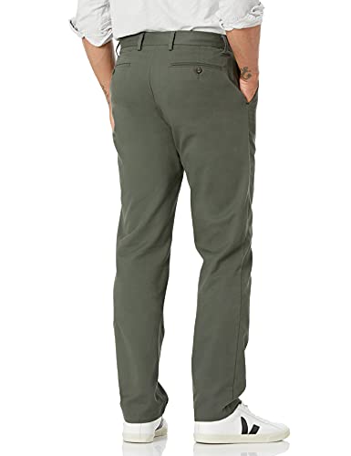 Thumbnail 1 de Amazon Essentials Men's Straight Fit Wrinkle-Resistant Chino Trousers in Olive (38W x 32L)