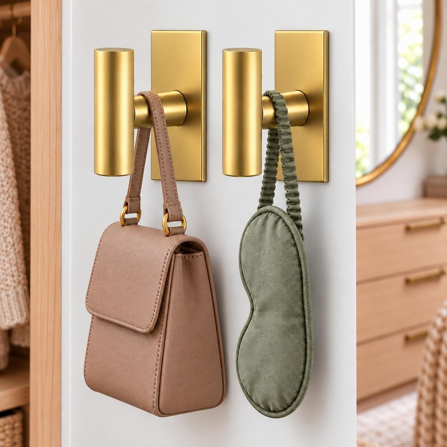 Thumbnail 4 de VAEHOLD 065 Wall Towel Hooks, Gold Stainless Steel, Adhesive, 4-Pack