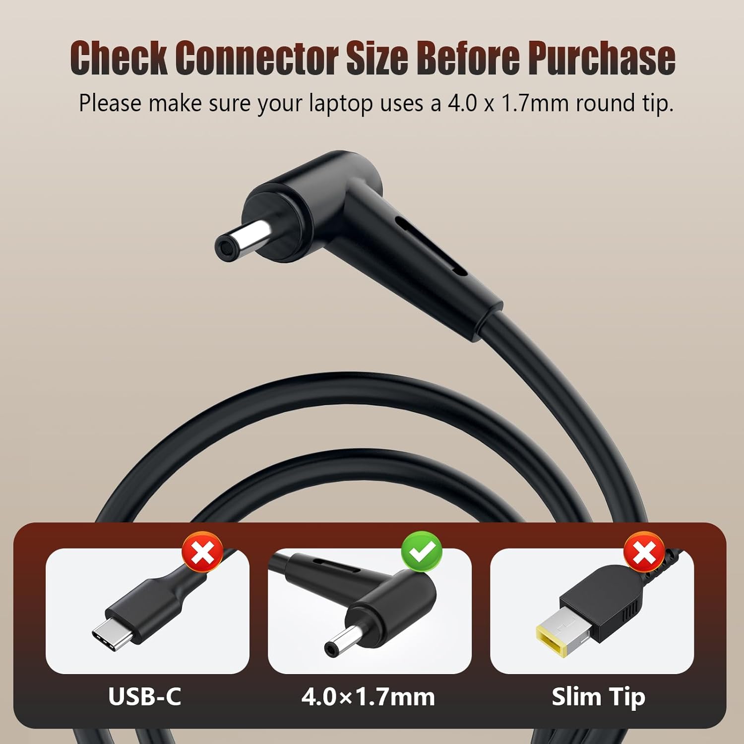 Thumbnail 2 de VUOHOEG 65W Laptop Charger 65W