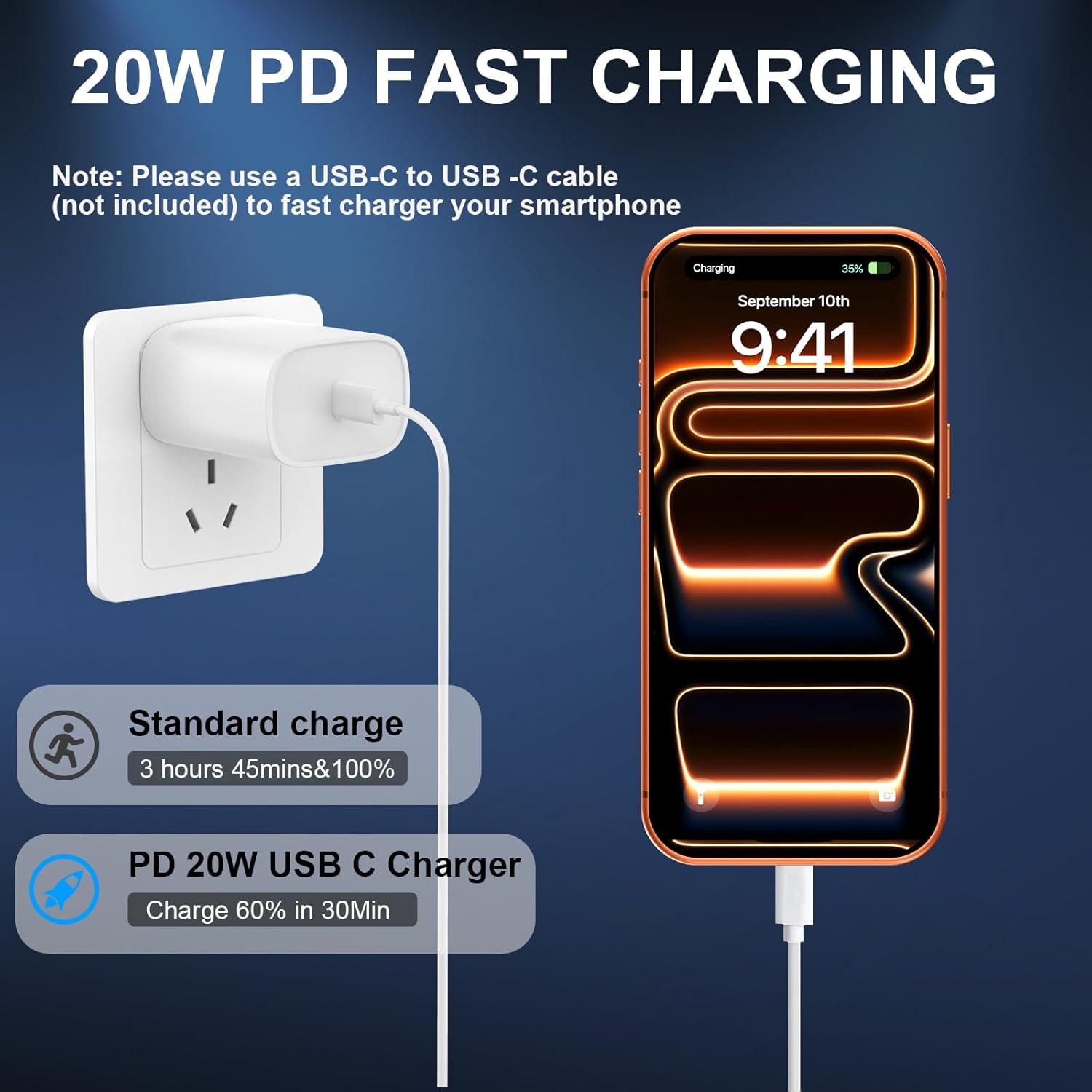 Detalle 2 de Apple iPhone USB‑C Fast Charging 10 ft Cable
