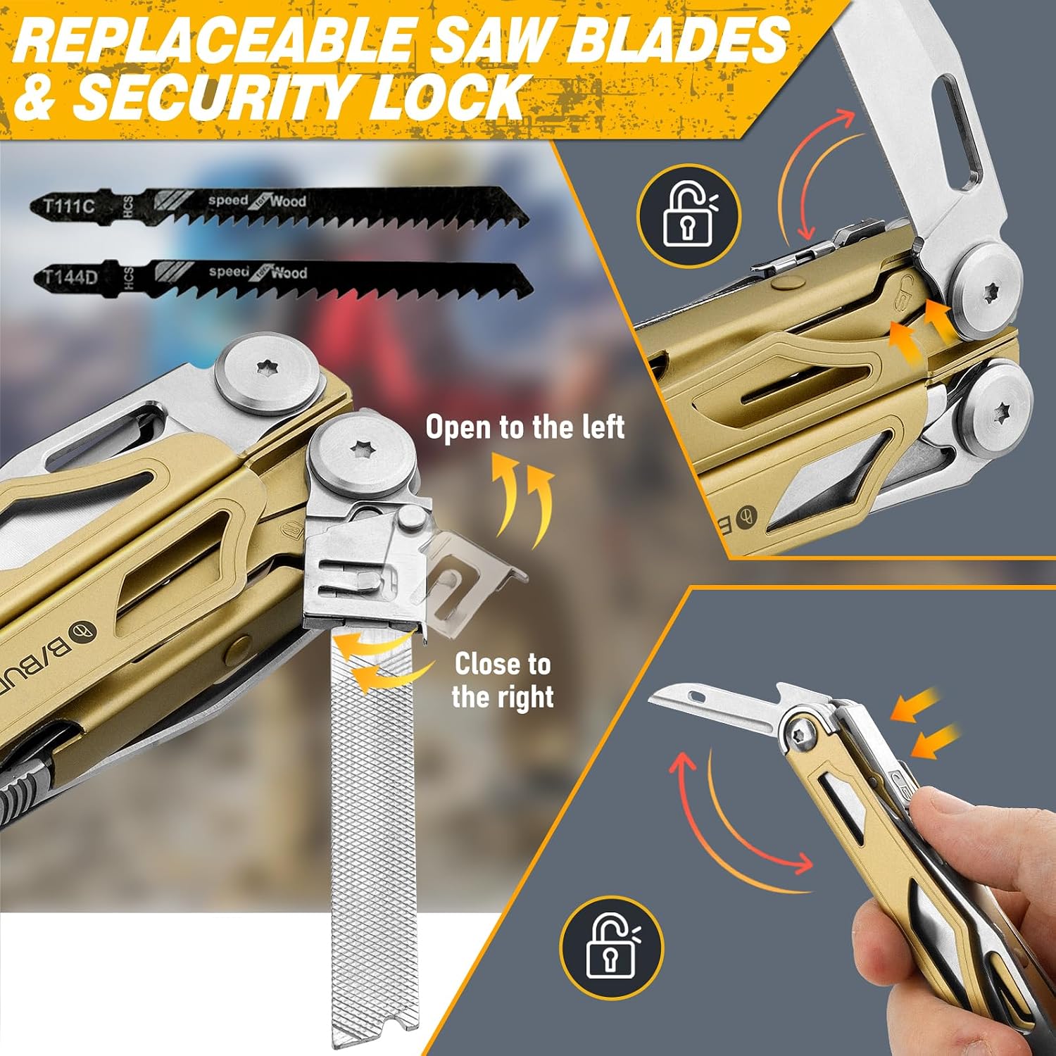 Thumbnail 3 de BIBURY Multitools faltbares Multitool Zange