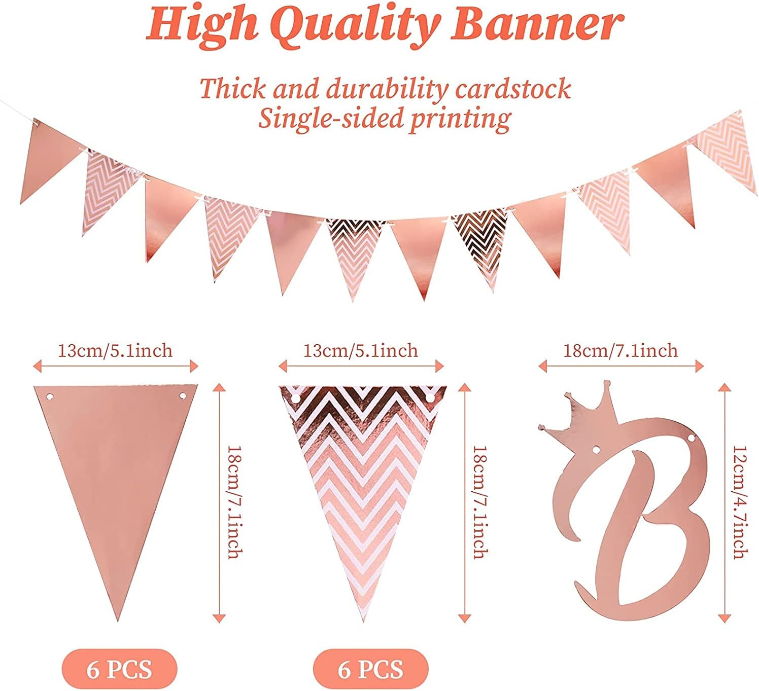 Detalle de Beainfir 13th Birthday Decorations Set – Rose Gold Party Kit