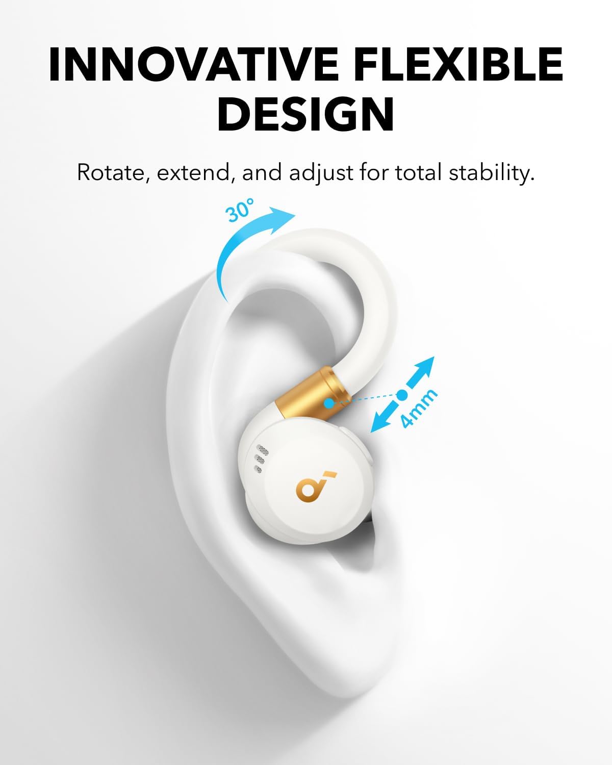 Detalle de Soundcore Sport X20 by Anker – True-Wireless Workout Earbuds with Rotatable & Extendable Ear Hooks