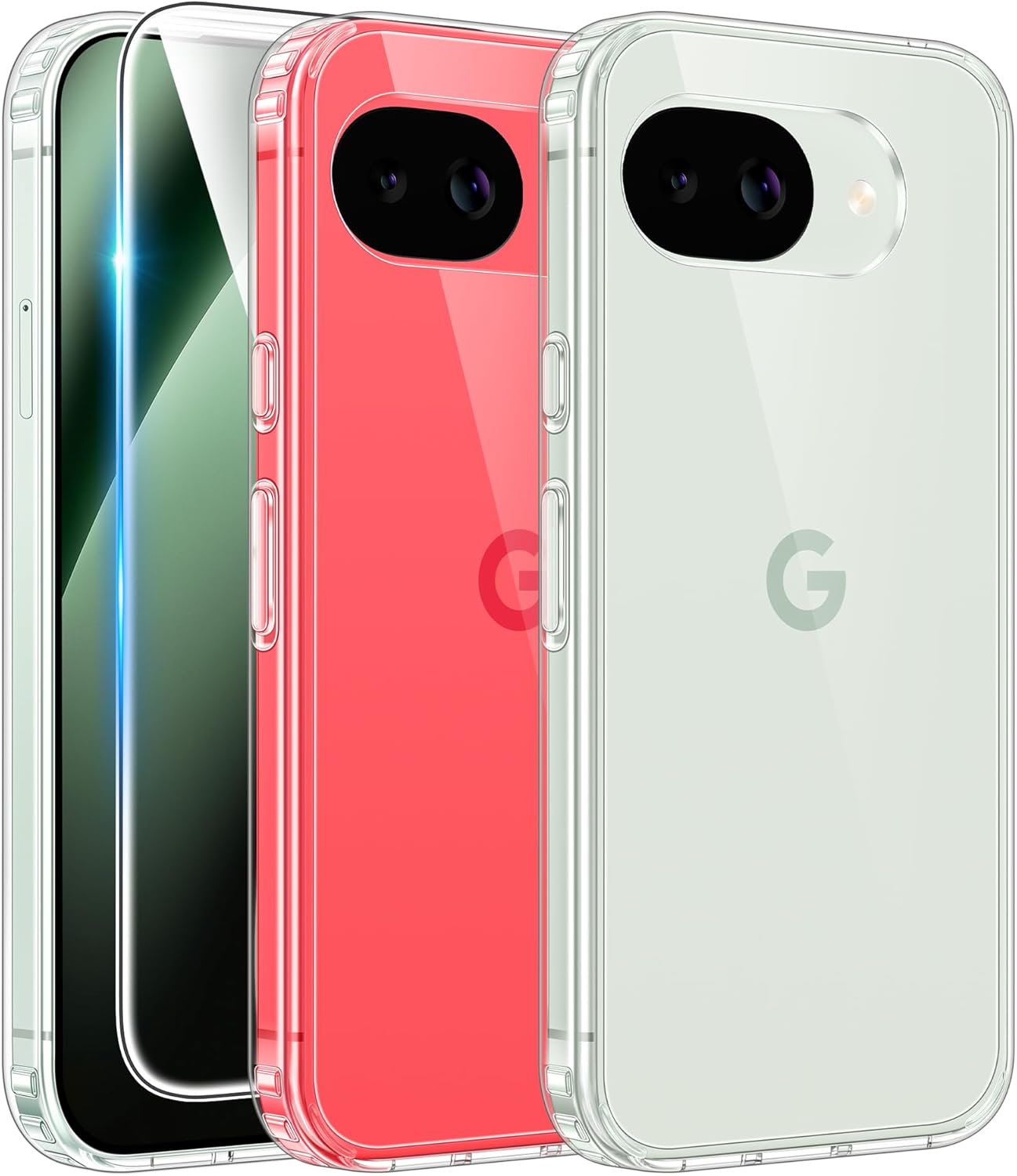 Detalle de FNTCASE Clear Case with Screen Protector for Google Pixel 10a — Anti-Yellowing, Military-Grade Drop Protection