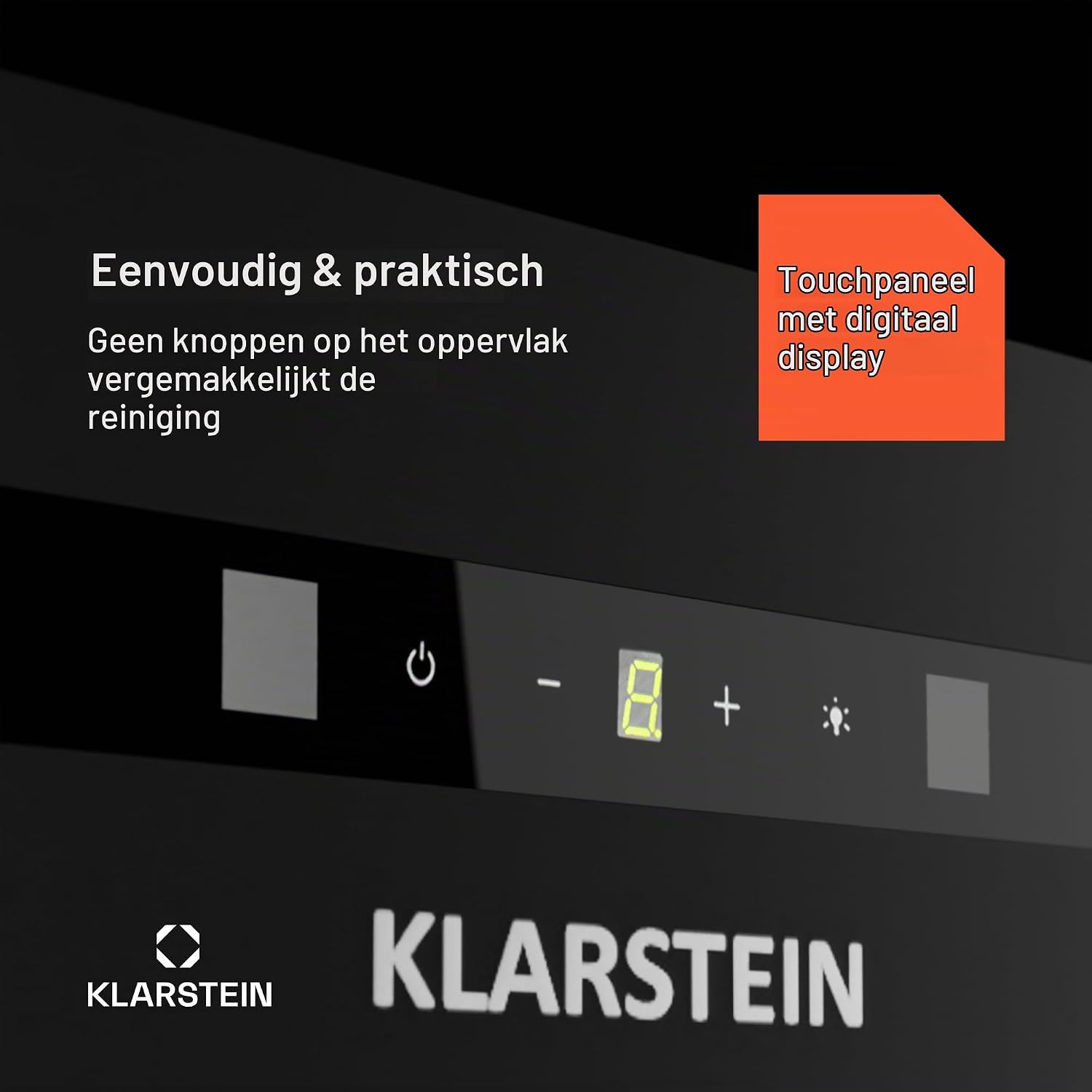 Detalle 1 de Klarstein CGCH3-Paolo-72BK afzuigkap 72 cm met ledverlichting en 439 m³/u