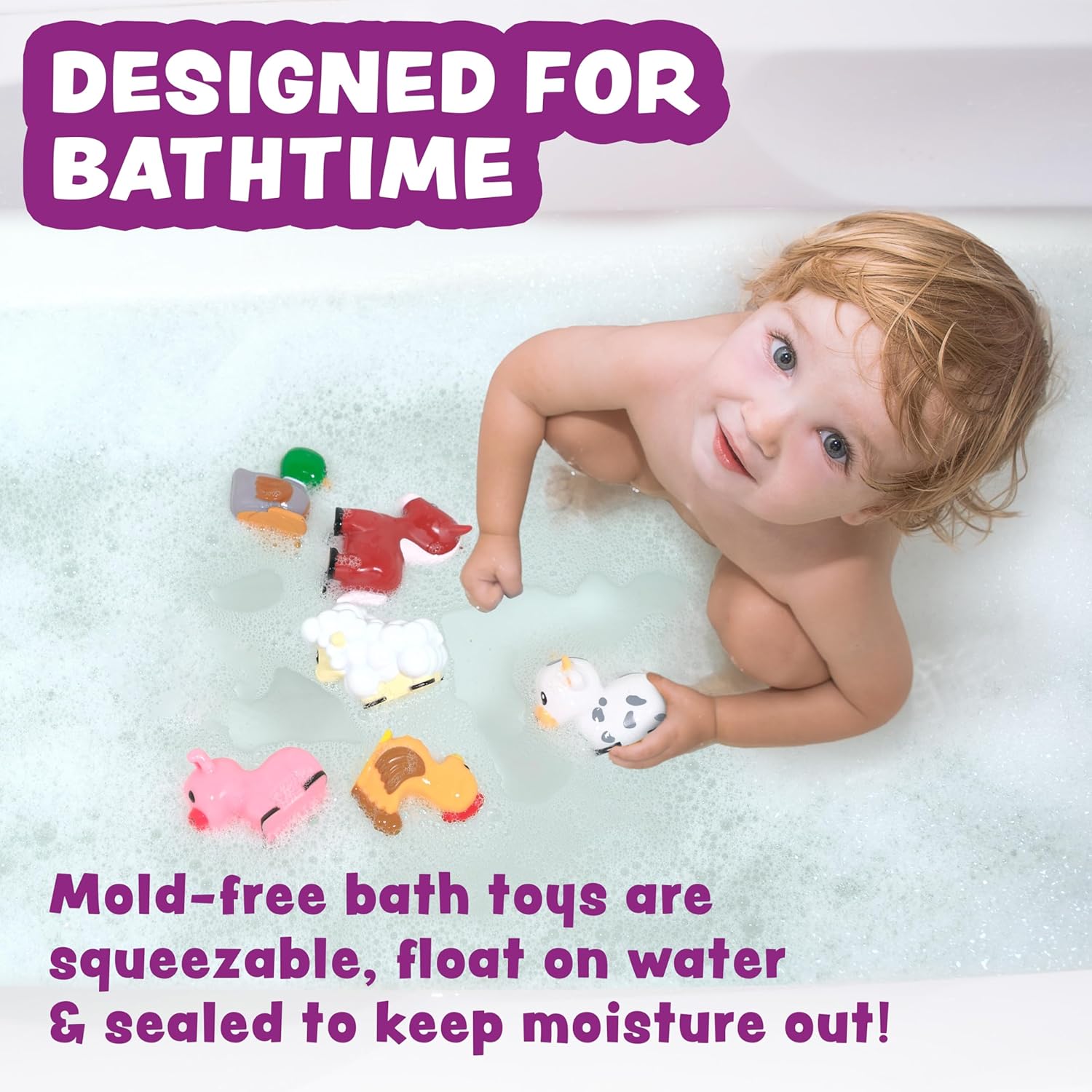 Detalle de Tub Works® Barnyard Mold Free Bath Toys, 6 Pack