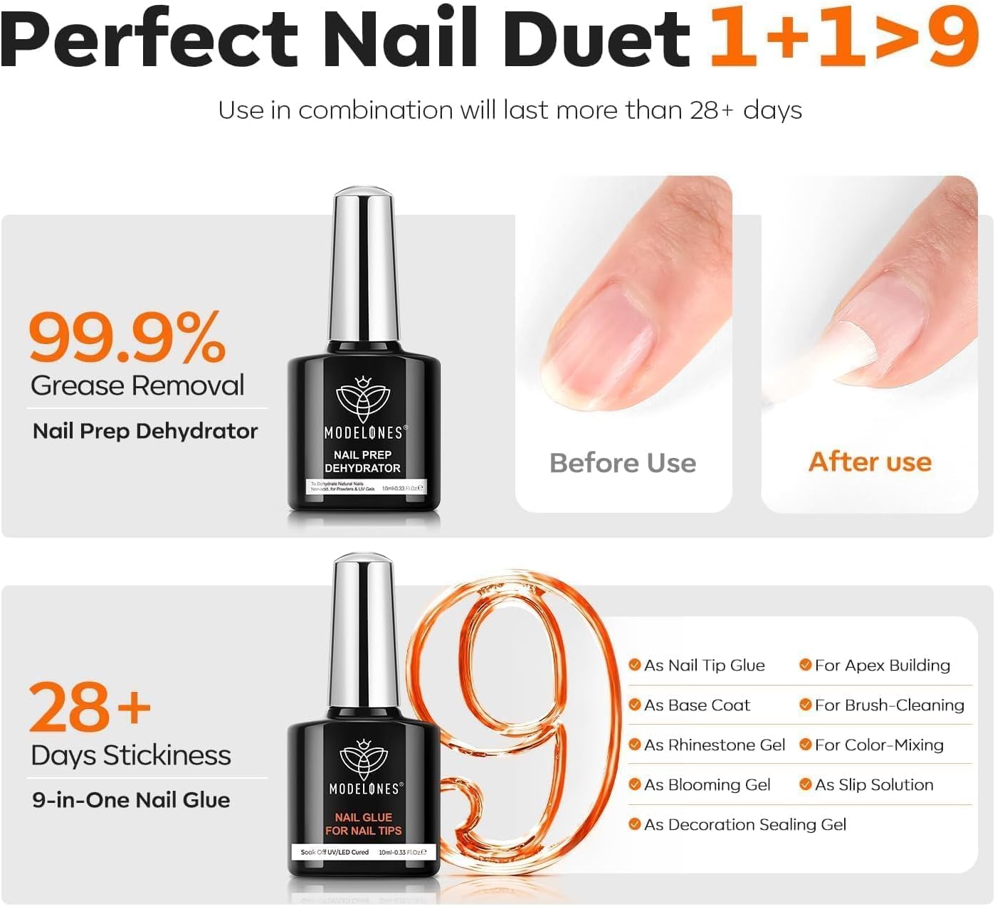 Detalle de modelones MDE-MOEO9-00068 nageltipset met 500 amandelvormige tips