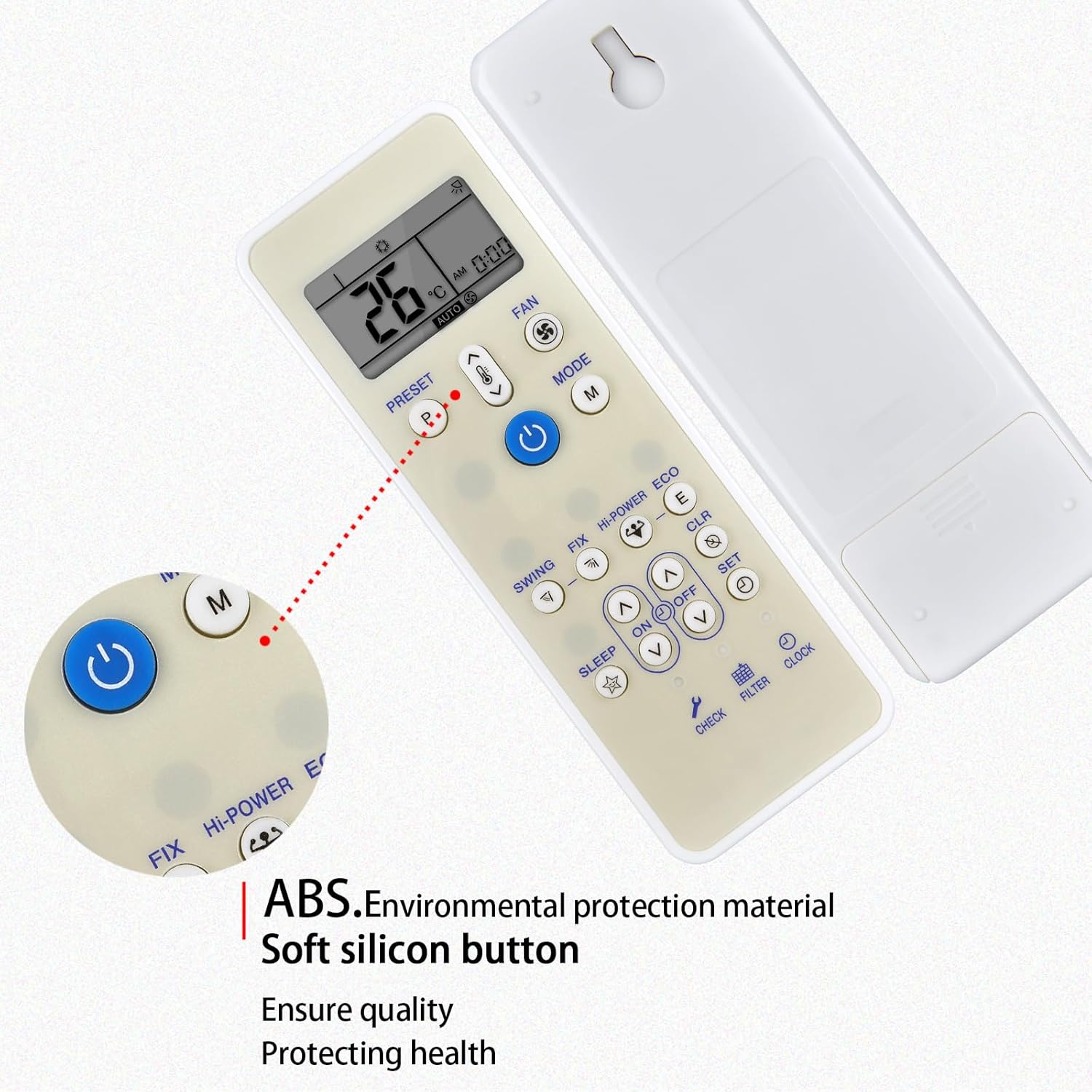 Thumbnail 2 de TCNOUMT Replacement Remote Control for Carrier/Toshiba Air Conditioners (WC-L03SE / WH-L03SE / RBC-AX32 series) – KTKL004