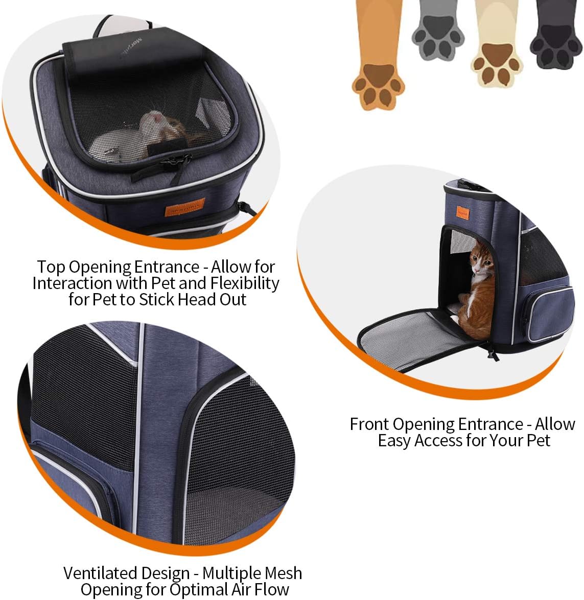 Thumbnail 6 de Morpilot cat backpack dog backpack (foldable) for small pets up to 7 kg