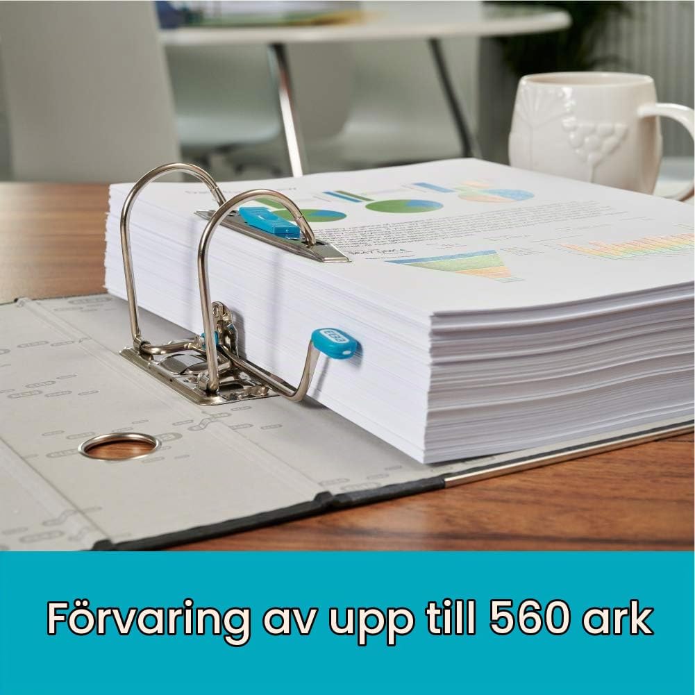 Detalle de Elba 400129085 pärmar, 3-pack A4, svart med 56 mm arkiveringskapacitet