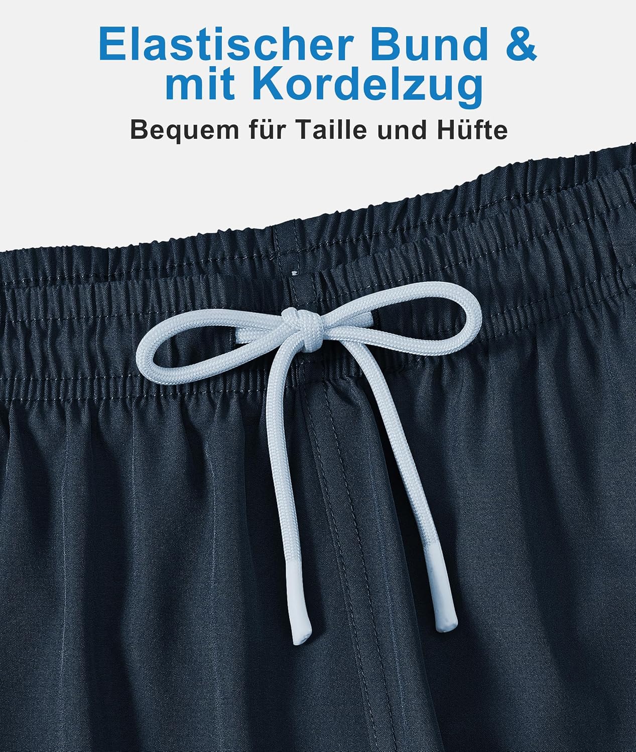 Detalle de Zoofly Badehosen Herren – Schnelltrocknende Badehose mit Innenfutter, UPF50+ und praktischen Taschen