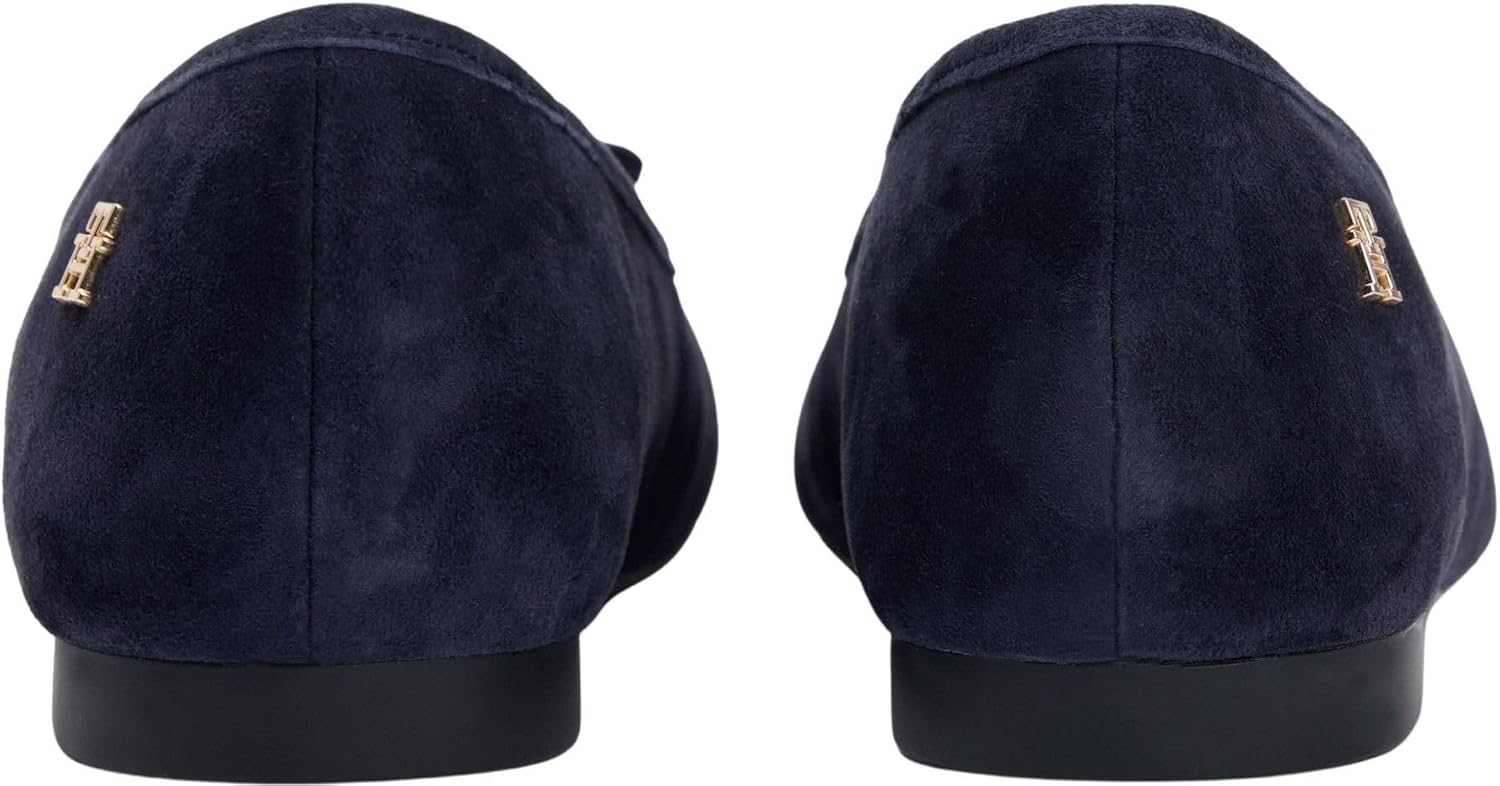 Detalle 2 de Tommy Hilfiger Damen Suede Ballerina FW0FW09357 - Elegante Leder-Ballerinas