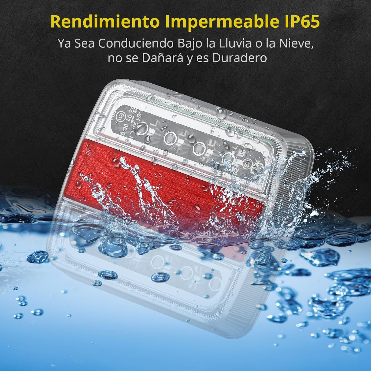 Detalle de PROZOR Pilotos Traseros 18LED 12V para remolque 🚚