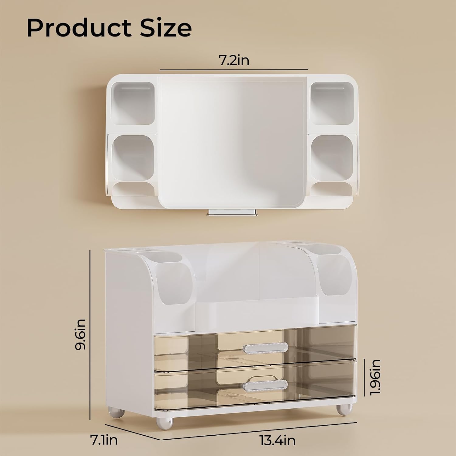 Detalle 2 de Makeup Organizer with 2 Large Drawers 13.4L
